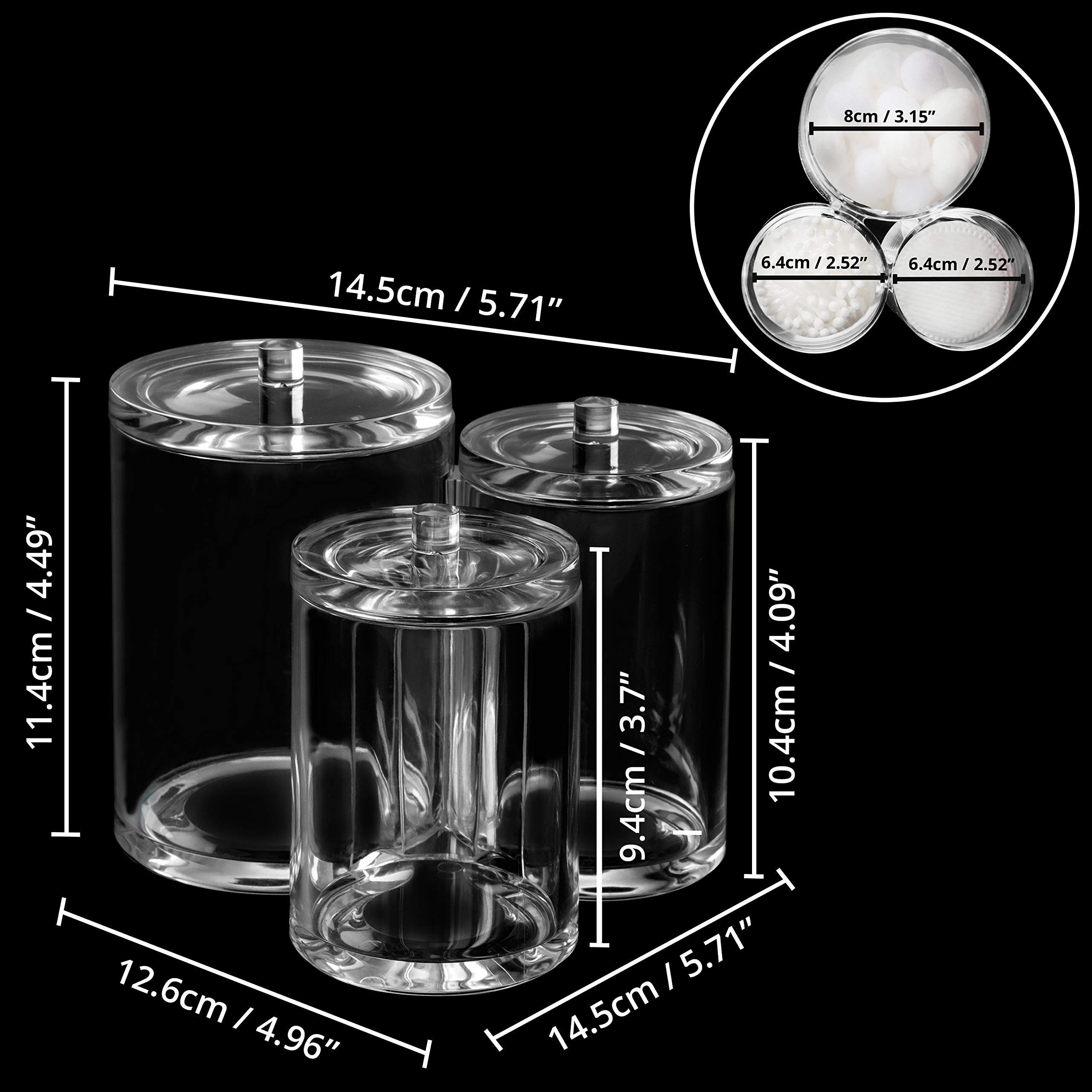 Kovira Wattestäbchenspender 3-in-1 Wattepads Kosmetik Aufbewahrungsbox günstig online kaufen