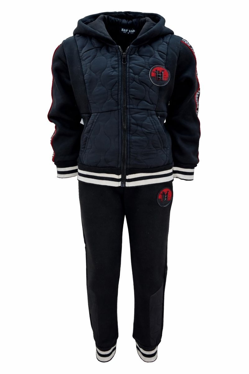Jogginganzug Thermo Jogginganzug Freizeitanzug Jogginganzug Jungen gefüttert, JF02