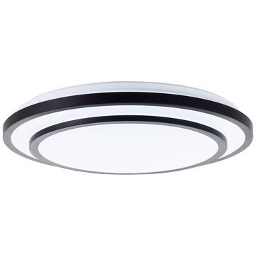 BreLight LED Wandleuchte Luciano, CCT - über Fernbedienung, Dimmfunktion, Nachtlichtfunktion, Timerfunktion, LED fest integriert, warmweiß - kaltweiß, D 50 cm, 3800 lm, 3000-6500 K, 36 W, dimmbar, CCT, Fernbedienung