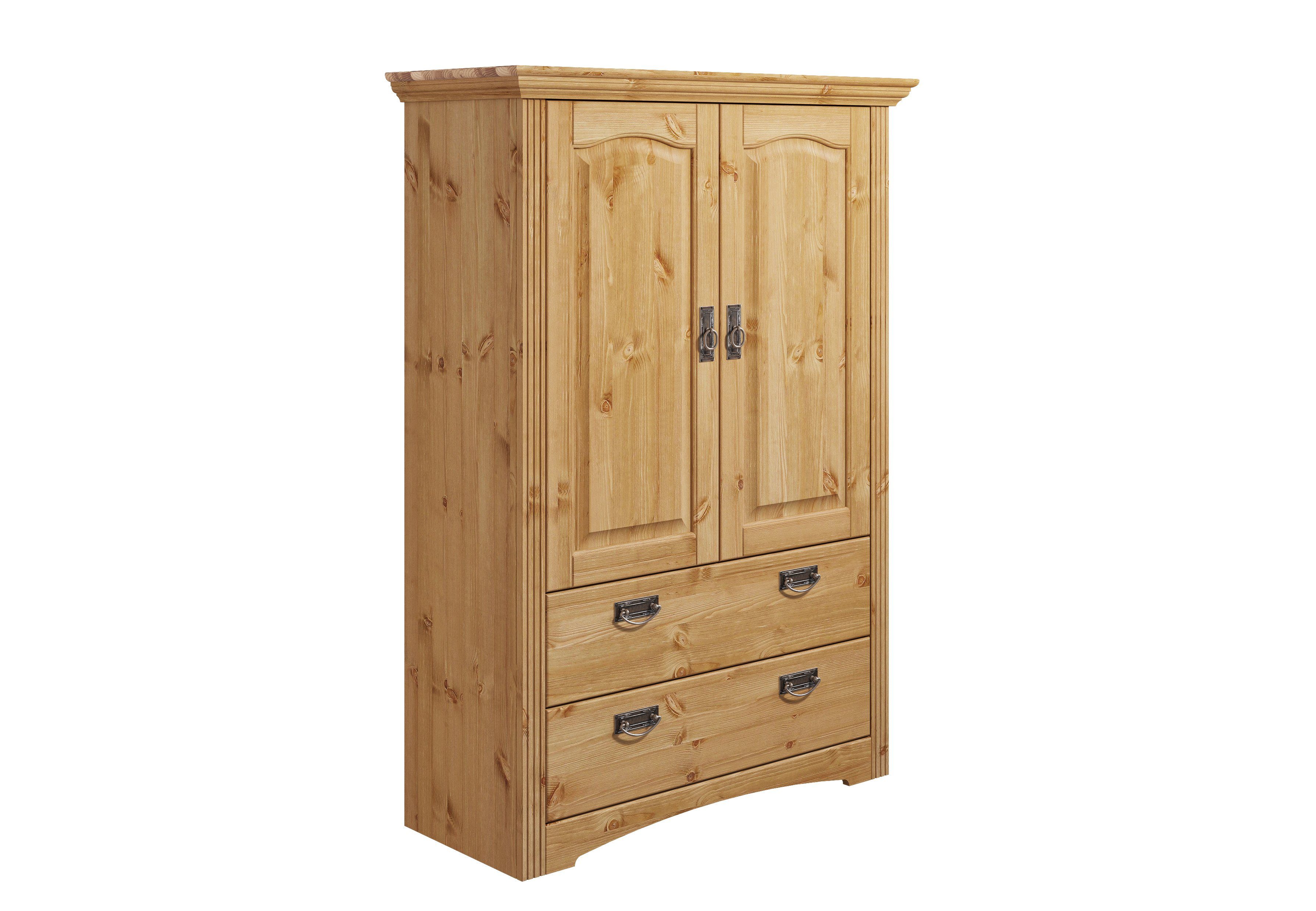Home affaire Wäscheschrank Konrad (2 Breiten: 94/133 cm H/T ca. 132/39 cm) aus massiver Kiefer, mit viel Stauraum