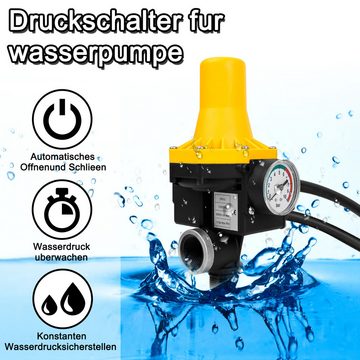 Randaco Wasserpumpe Pumpensteuerung mit Kabel Druckregler Pumpenschalter Presscontrol
