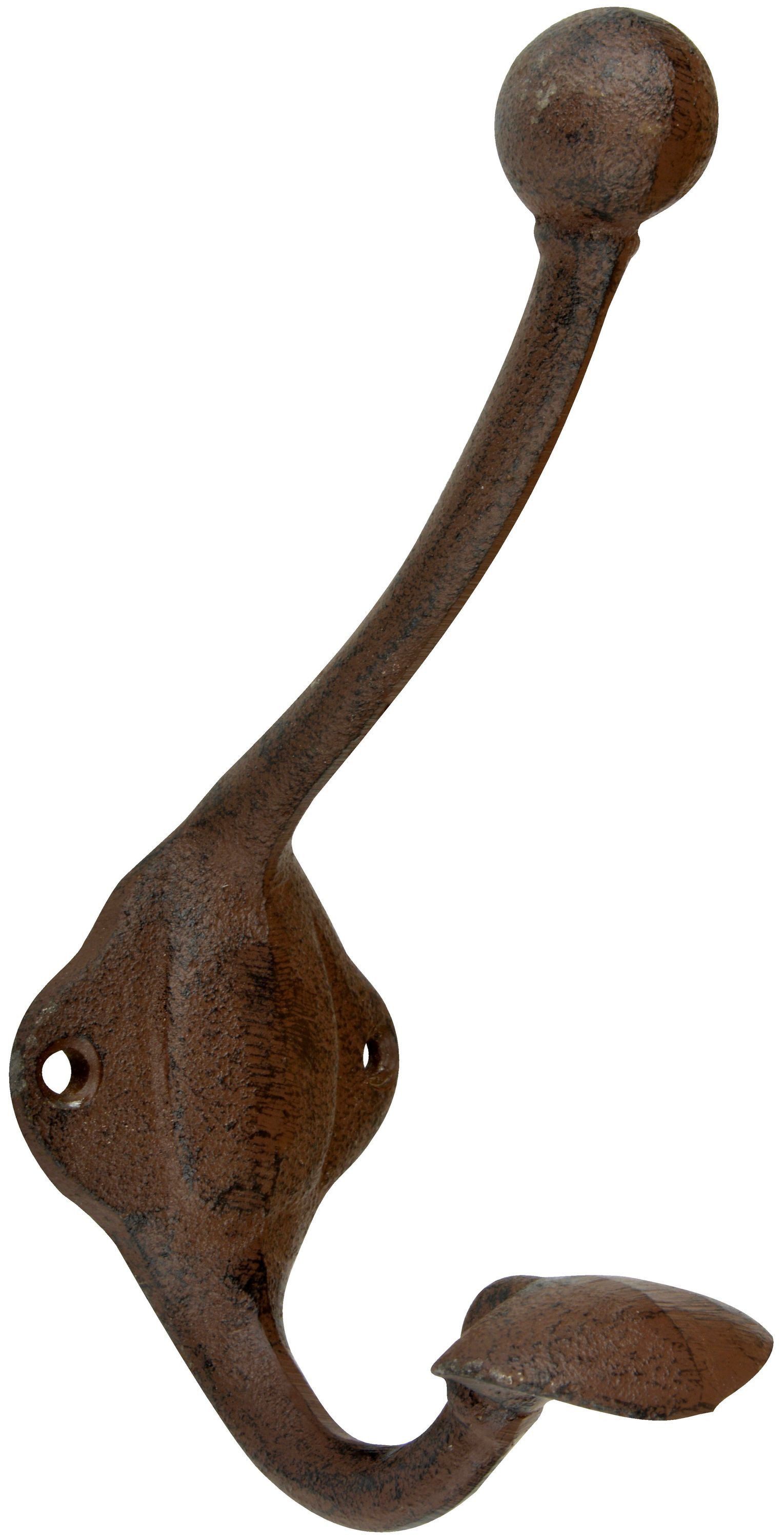 Dekowunder Wandhaken Wandhaken Gusseisen Kleiderhaken und Huthaken antik Braun