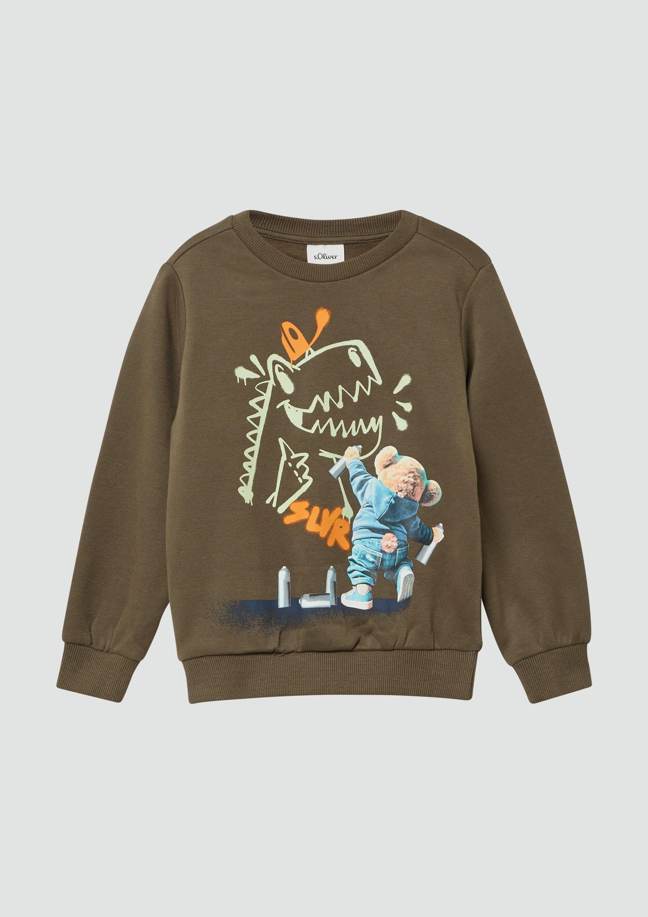 s.Oliver Sweatshirt Sweatshirt Kuscheliges Sweatshirt mit Fotoprint