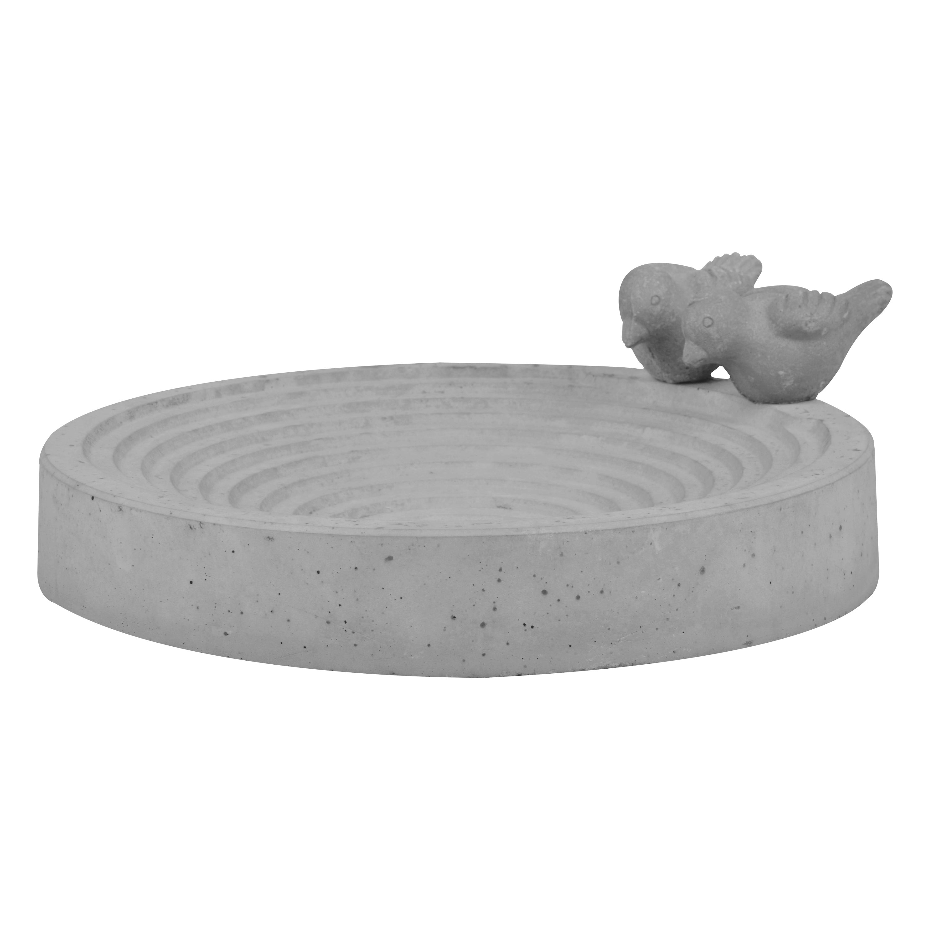esschert design Vogeltränke Vogeltränke Vogelbad Vogelbecken Futterschale Beton Wasserstelle