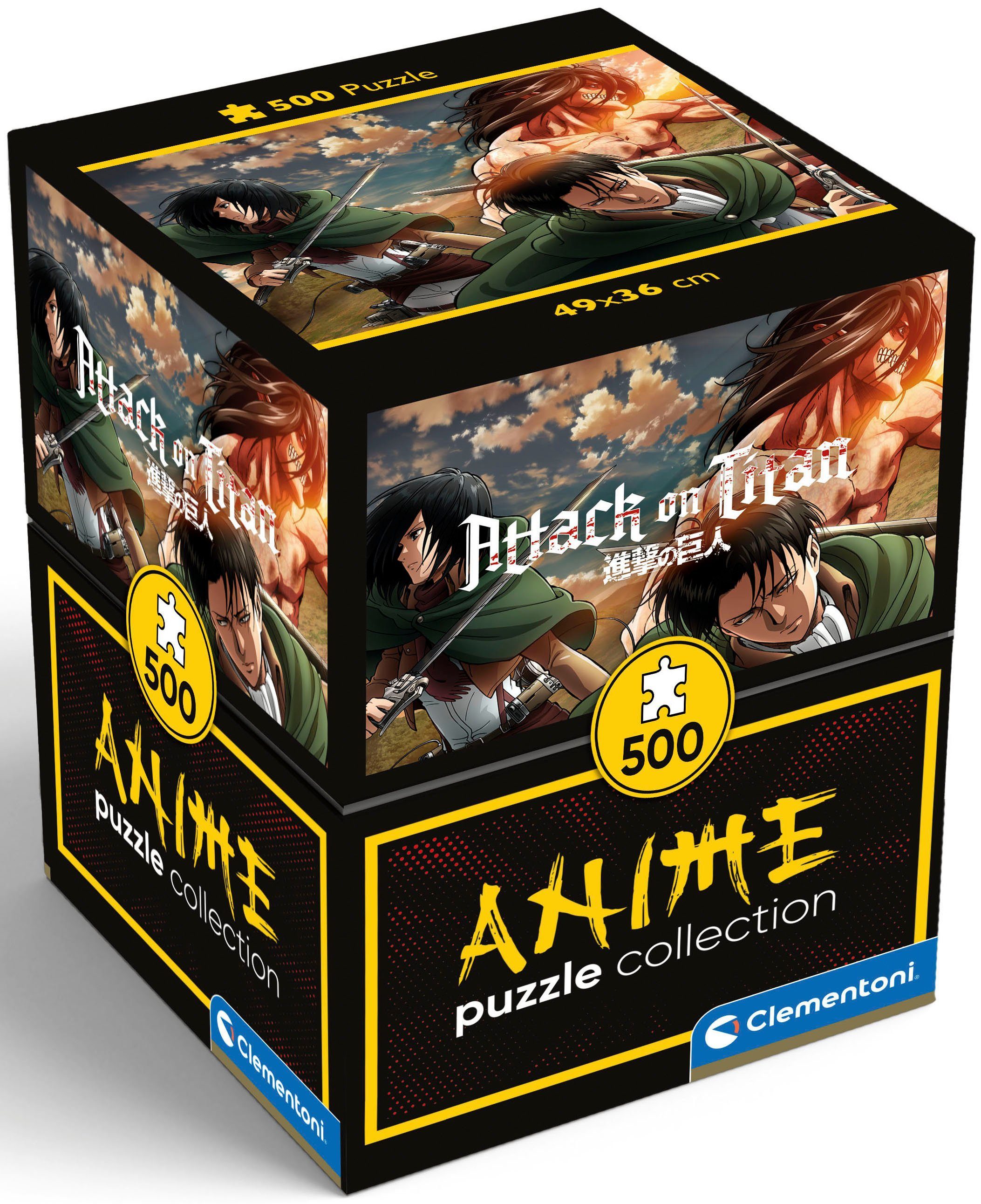 on Made Premium - Puzzle - in Wald Animé-Collection, schützt Europe; weltweit Clementoni® Attack Puzzleteile, Titan, 500 FSC®
