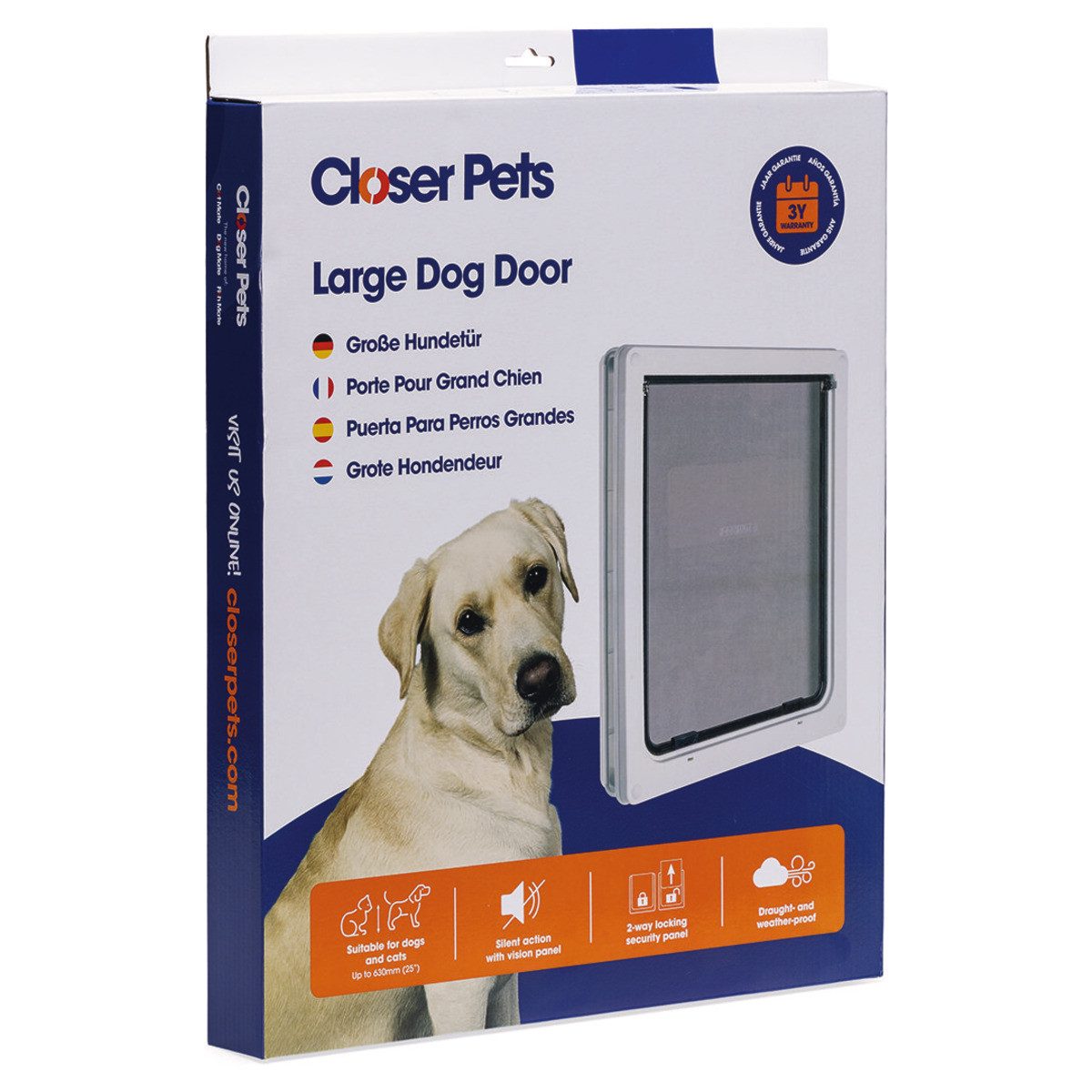 DOG MATE Hundeklappe Hundetür 216WR weiß