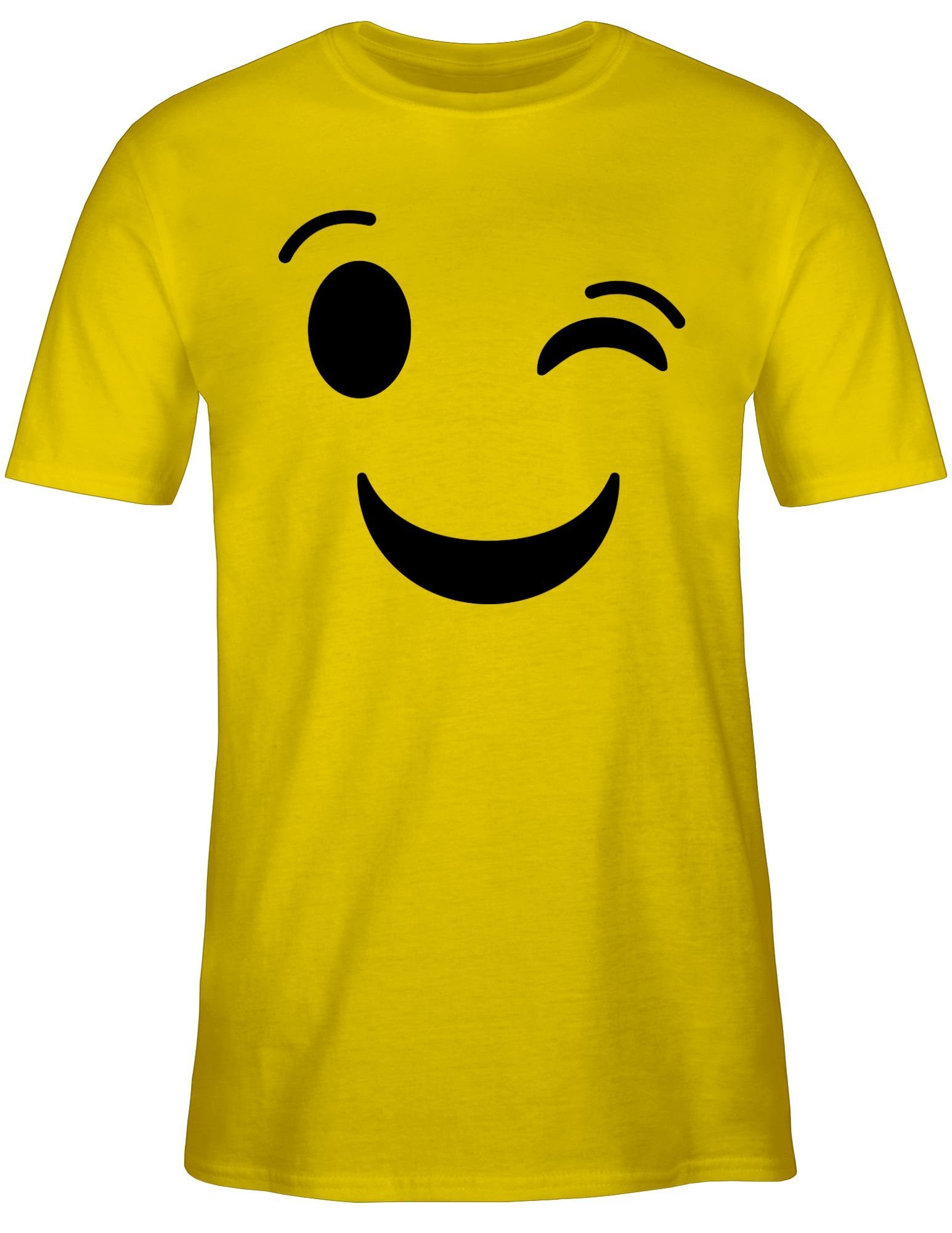 Shirtracer T-Shirt Zwinker Emoticon Karneval I Zwinkern I Zwinker Gesicht K günstig online kaufen