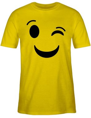 Shirtracer T-Shirt Zwinker Emoticon Karneval Karneval Outfit