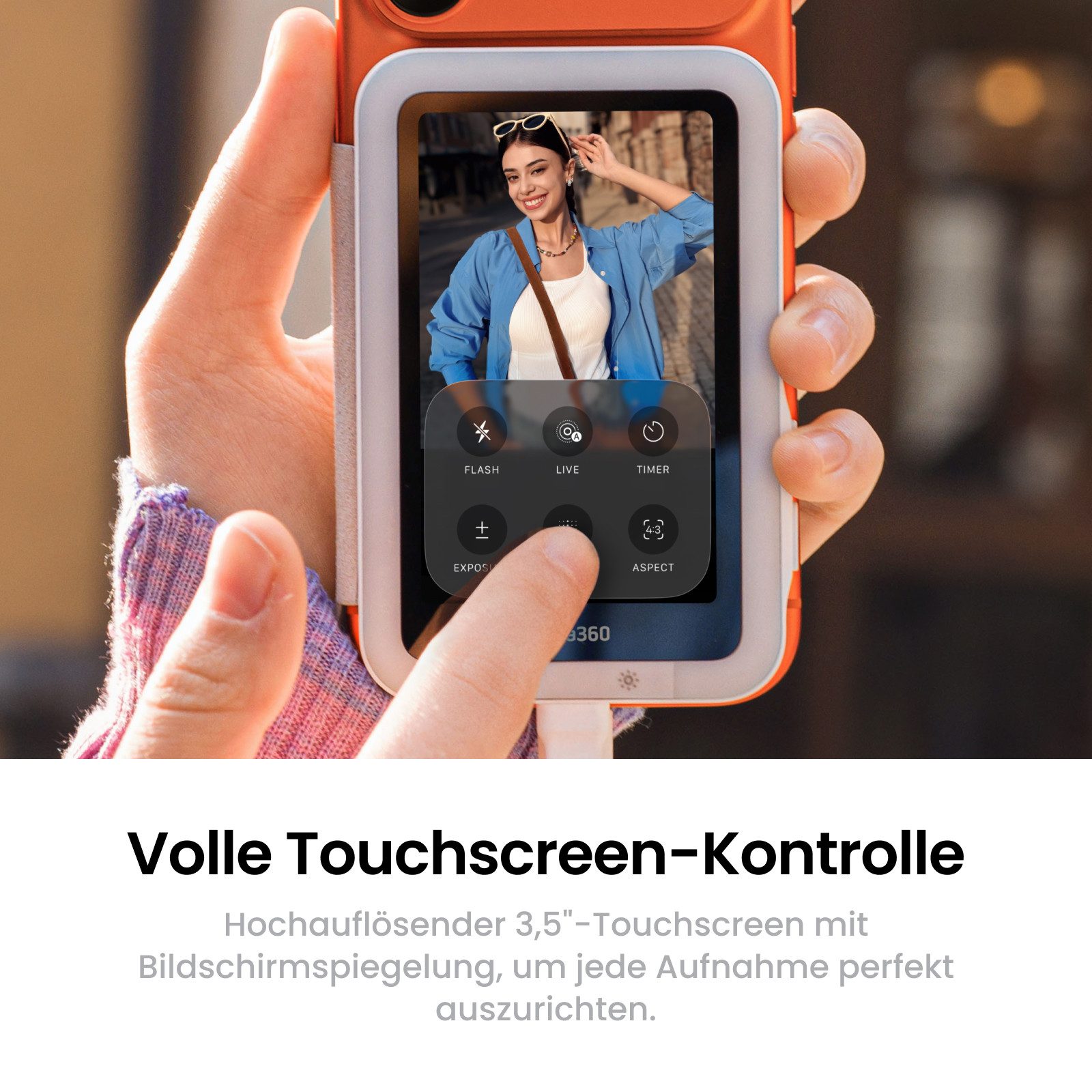 Insta360 Smartphone-Stabilisator - Insta360 Snap Selfie-Bildschirm - Magnetischer 4K Selfie-Monitor