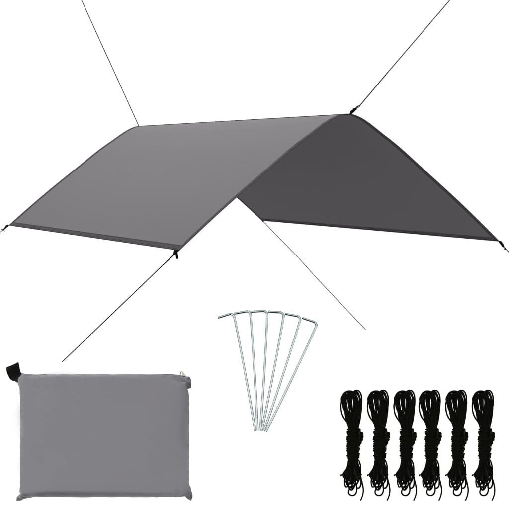 vidaXL Tarp-Zelt Outdoor-Tarp 3x2 m Grau, (1 tlg)