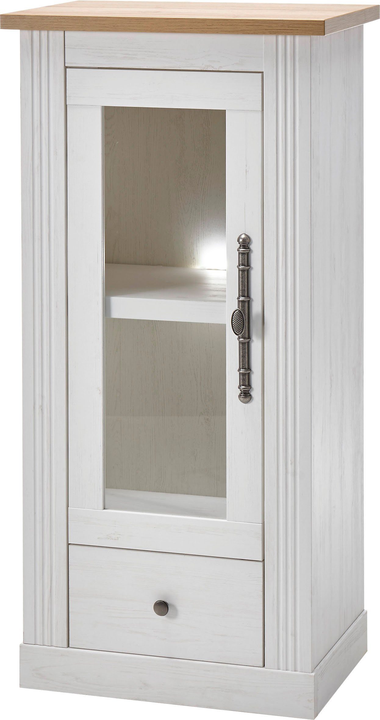 romantischen Westminster Weiss Dekor Wotan | Eiche Pinie im Dekor, Applikation affaire Pinie Vitrine by Dekor Weiss Home landhausstil, exclusiv