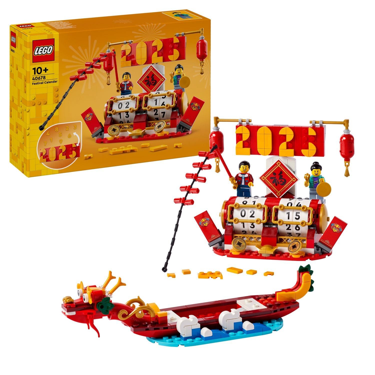 LEGO® LEGO Feiertagskalender, Mondneujahrsgeschenk, Set für Kinder 40678 Konstruktionsspielsteine von lego®
