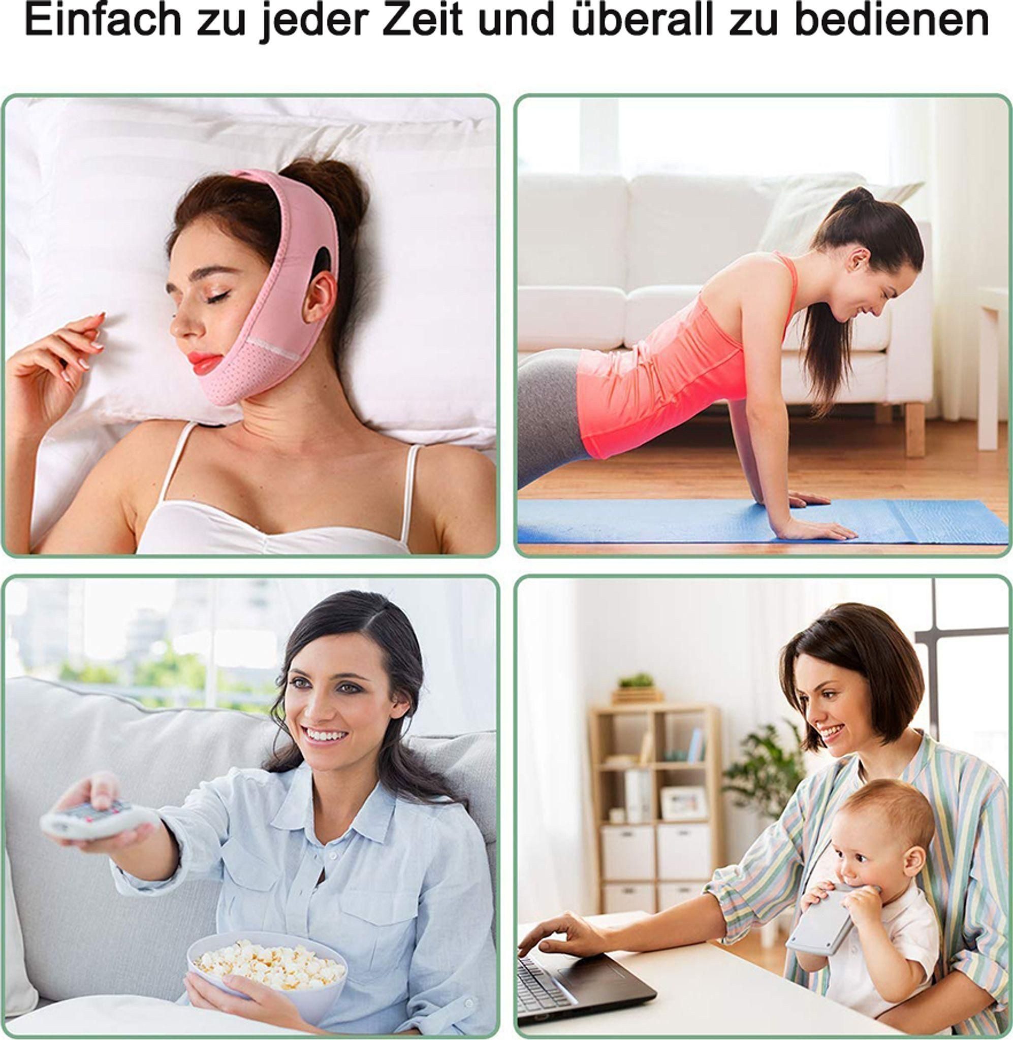 FELIXLEO Gesichtsmassagegerät Doppelschicht Kinnmaske Bandage gegen Doppelkinn Gesichtsmaske – Bild 5 von 5