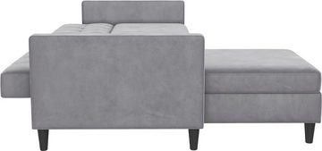 Dorel Home Ecksofa Hartford, L-Form, mit Bettfunktion und Stauraum, Recamiere beidseitig montierbar