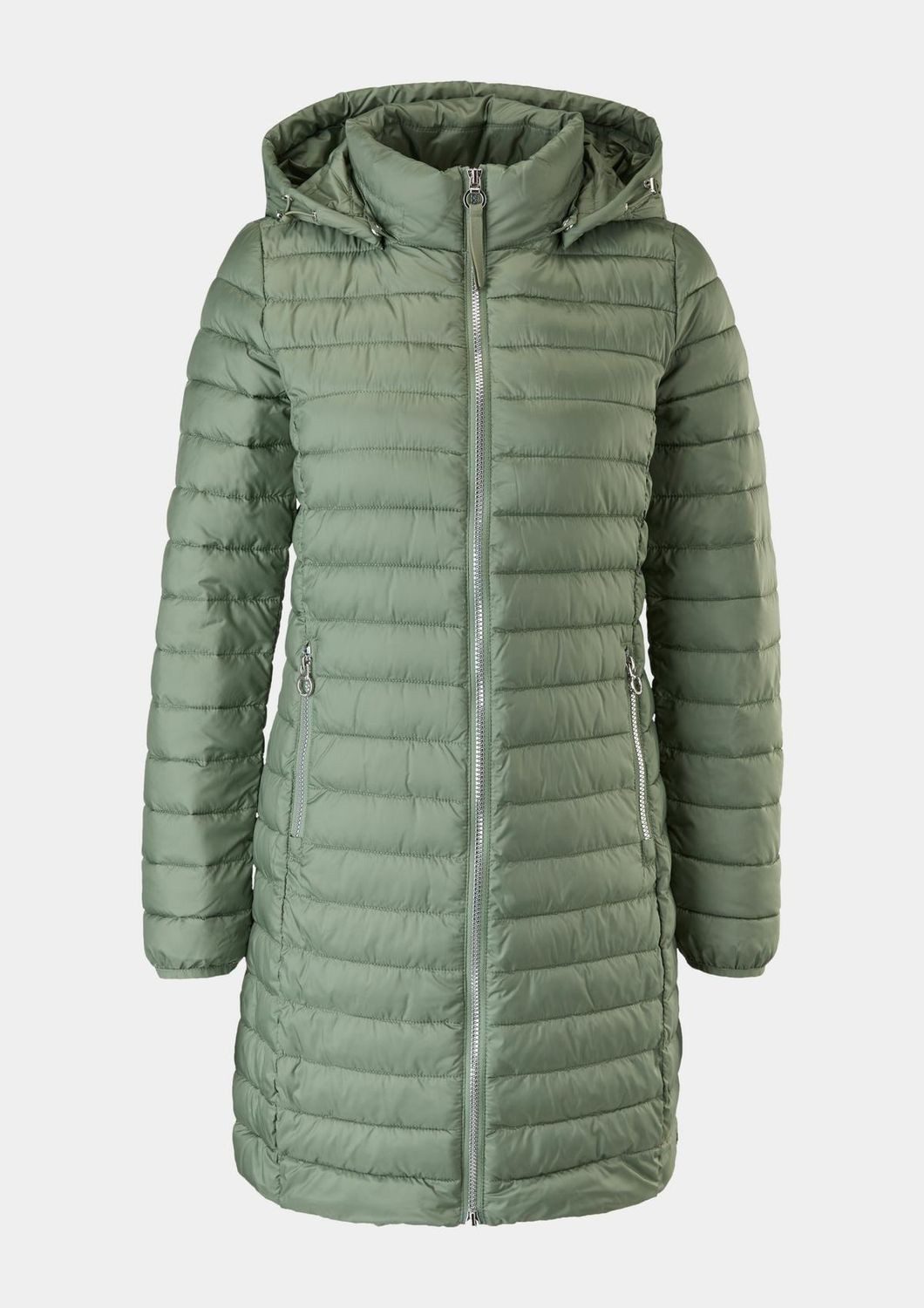 s.Oliver Steppmantel (1-tlg) lange Steppjacke mit abnehmbarer Kapuze