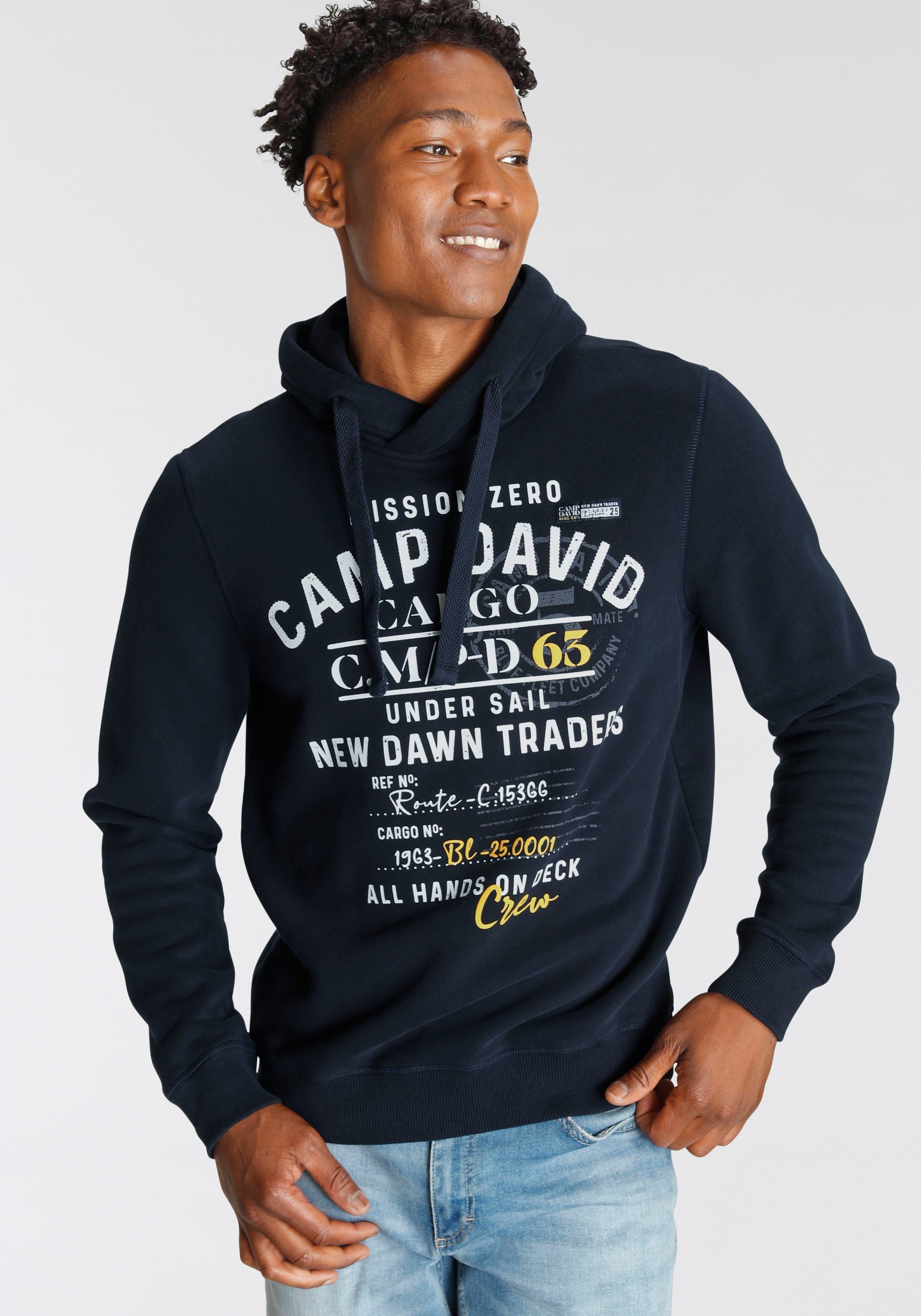 CAMP DAVID Kapuzensweatshirt, Tolle Passform dank Regular Fit online kaufen  | OTTO