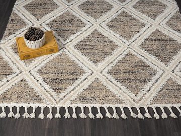 Teppich Vera Handmade-Look Super Weicher Wohnzimmer Teppich, 3D Effekt, the carpet, Rechteck