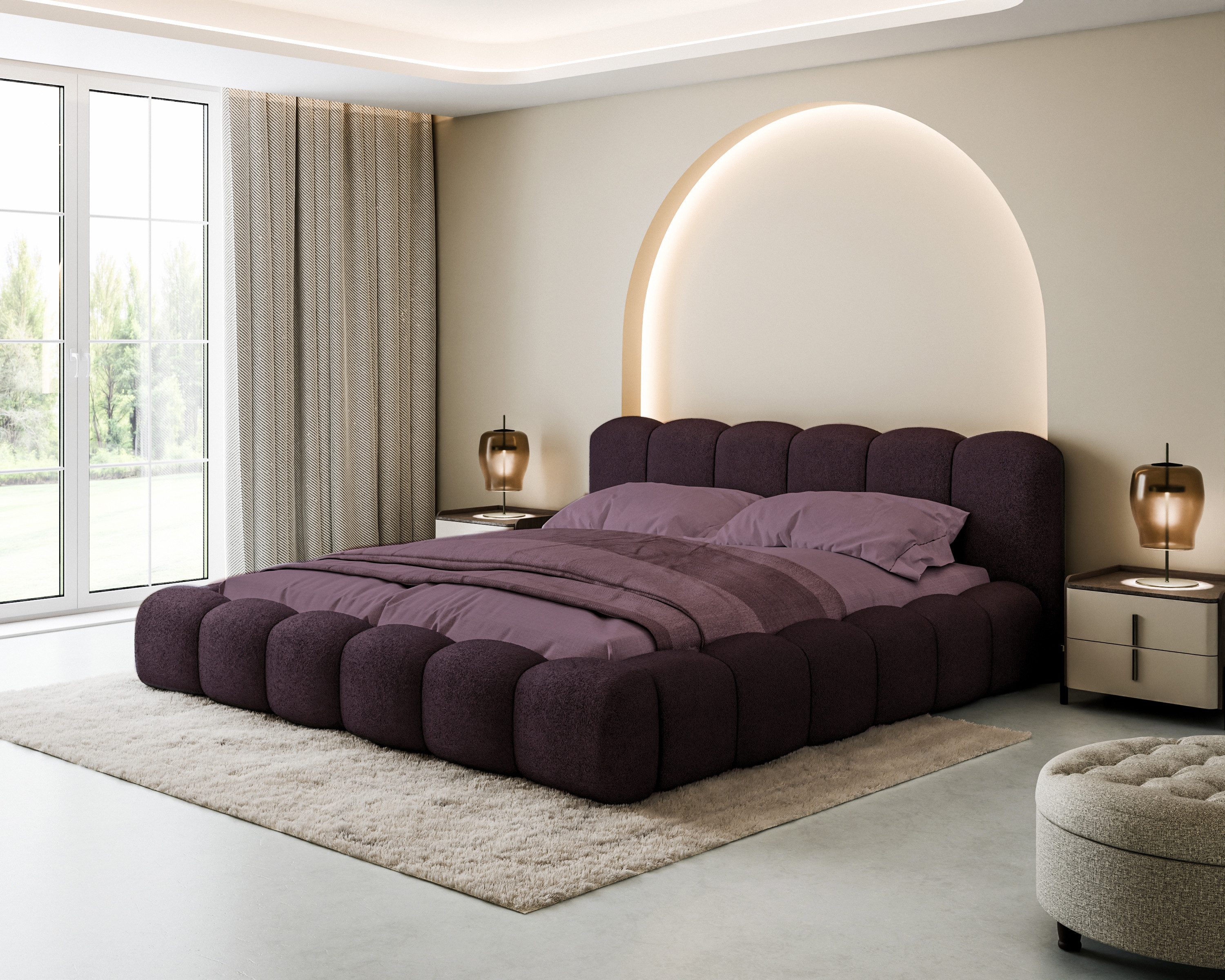 Compleo Polsterbett Designerbett, Wolkenbett, TOPSELLER, Modern Schlafzimmer, Made in EU, Wolkenbett modern