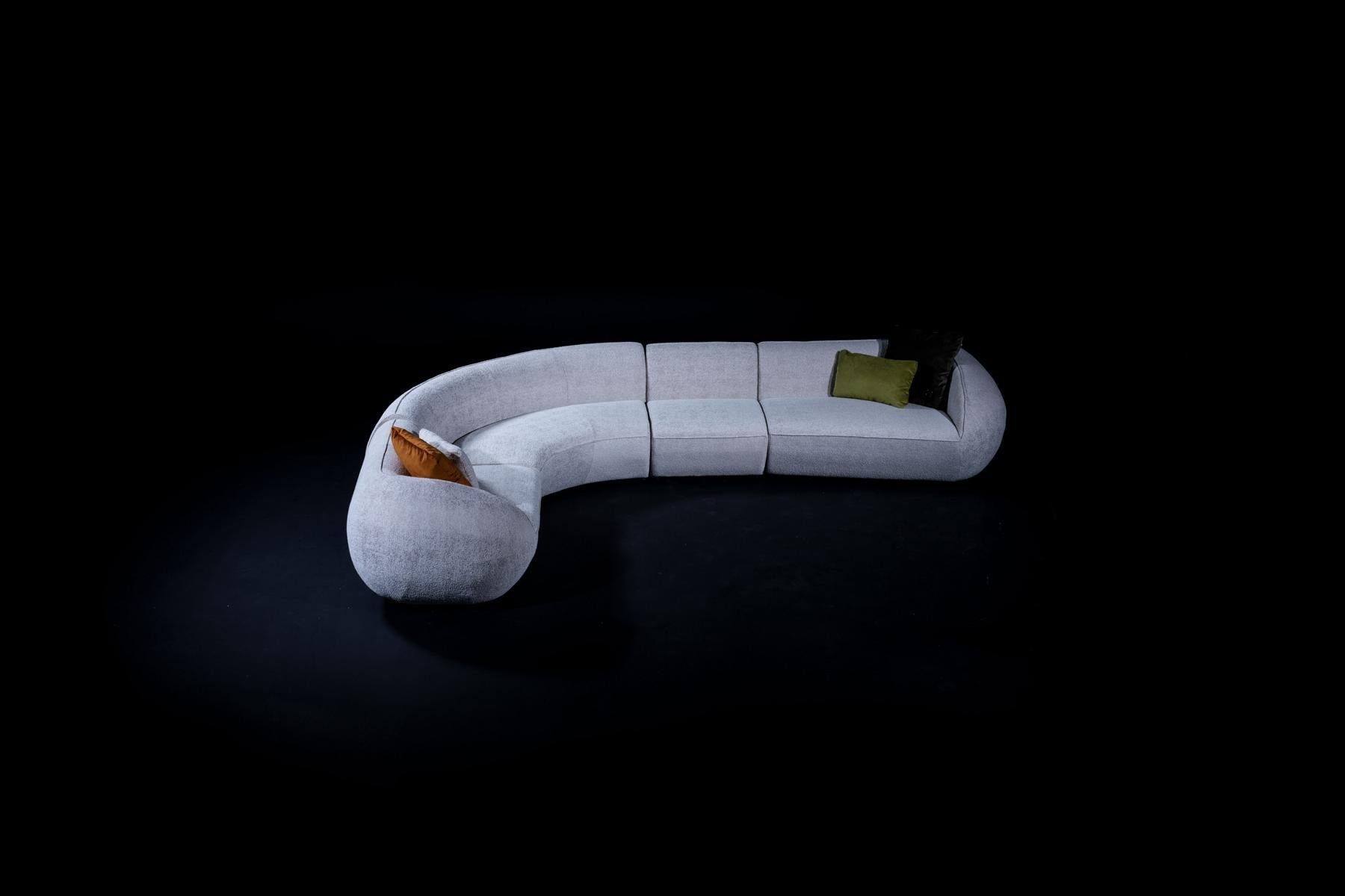 Polstermöbel in Designer Ecksofa Sofas, Sitzgruppe Europe Made Graue 4 JVmoebel Teile, Couch