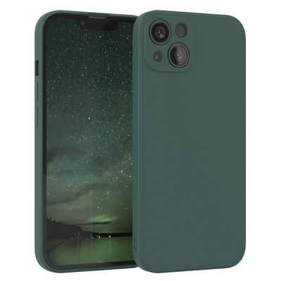 EAZY CASE Handyhülle TPU Hülle für Apple iPhone 13 6,1 Zoll, Silikon Schutzhülle mit Kameraschutz kratzfest bumper Grün / Nachtgrün