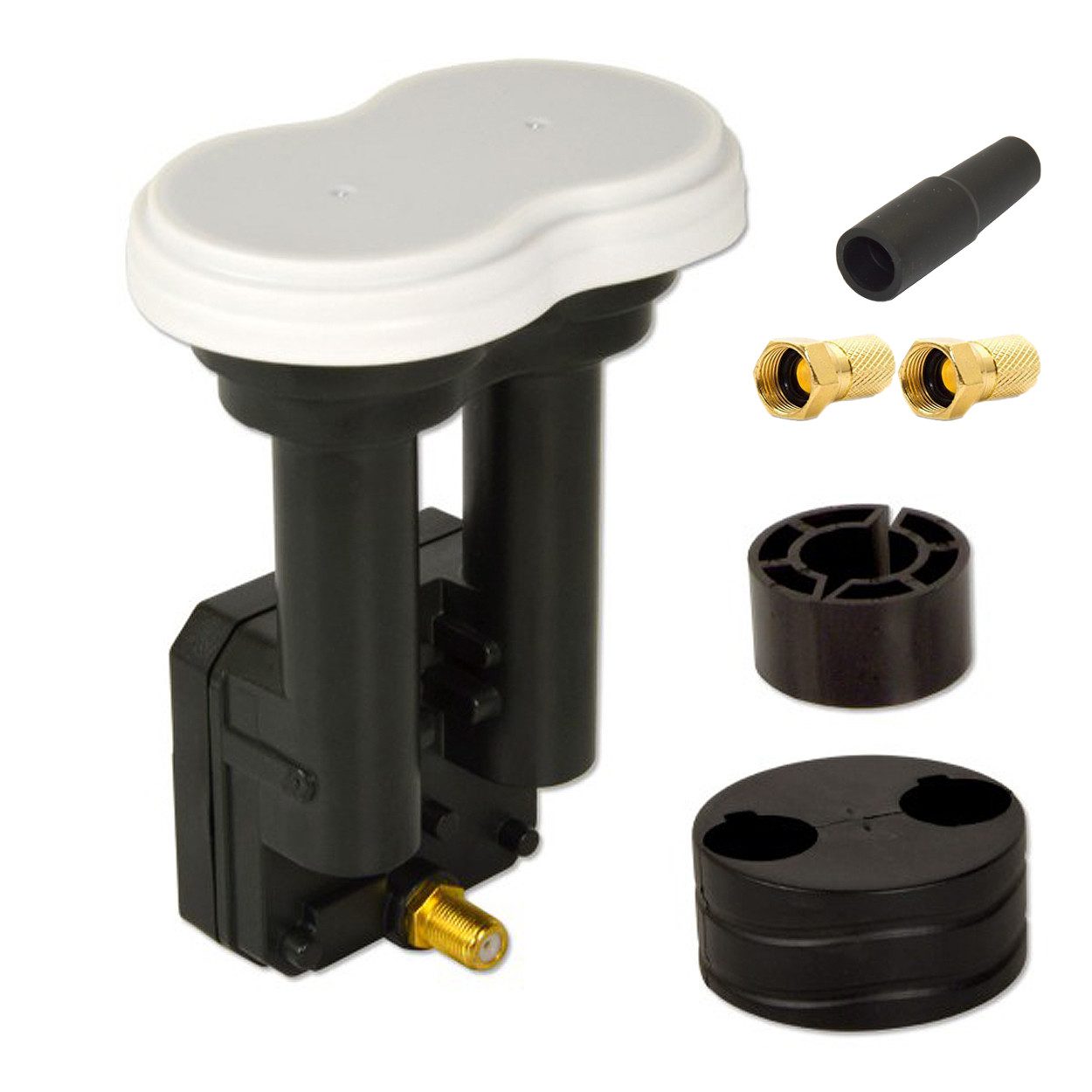 Single Monoblock LNB 3° PXMB-3S Sat für 1 Teilnehmer 2x F-Stecker Universal-Single-LNB