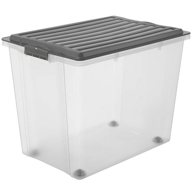 ROTHO Aufbewahrungsbox “Compact Aufbewahrungsbox 70l mit Deckel, Kunststoff (PP) BPA-frei”