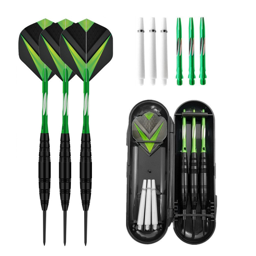 HUGERSTONE Dartpfeil steeldart mit robusten Stahlspitzen,dartpfeile metallspitze,rutschfest, leicht zu kontrollieren, geeignet für Anfänger und Profis