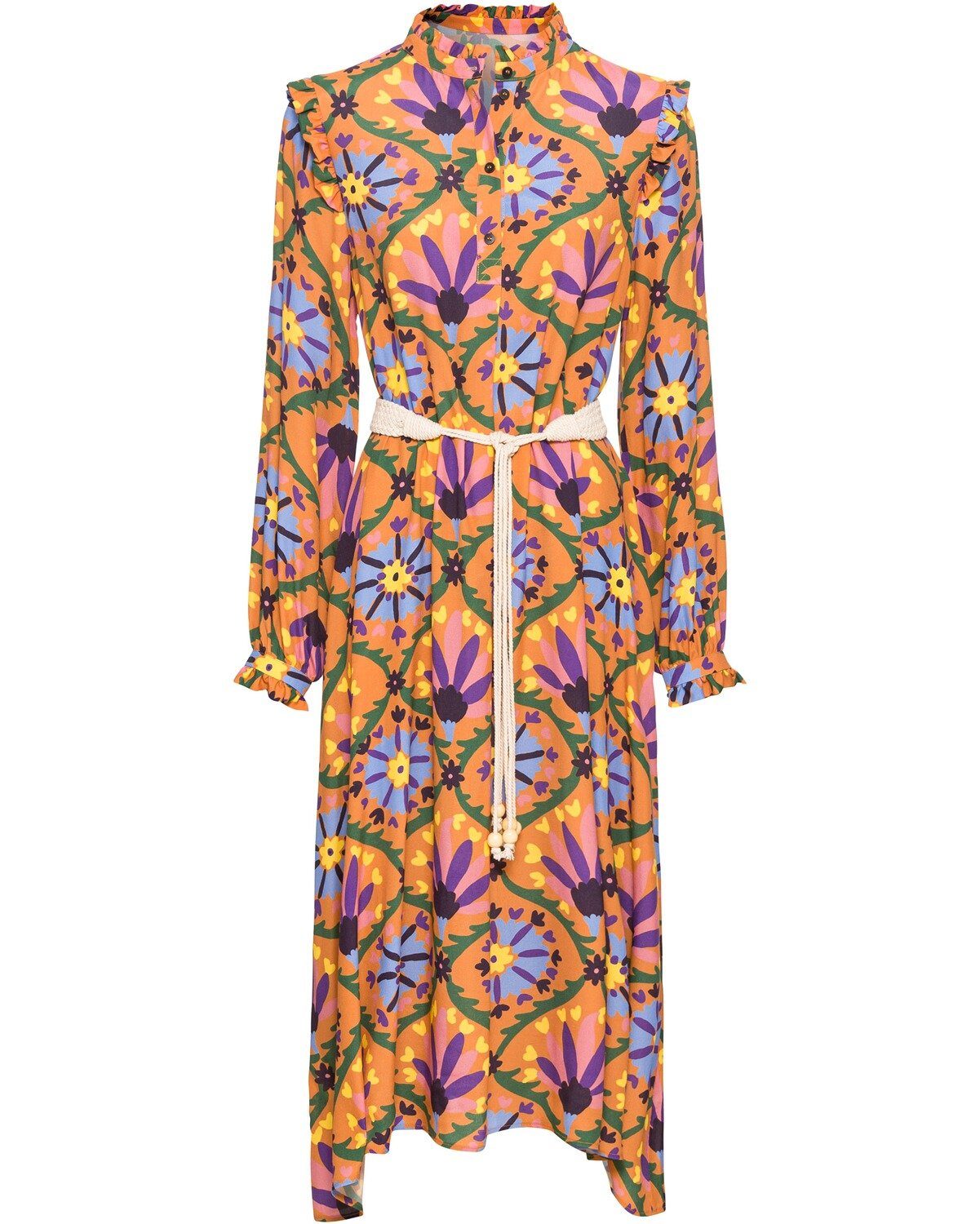 Midikleid Midi-Kleid mit floralem Allover-Print
