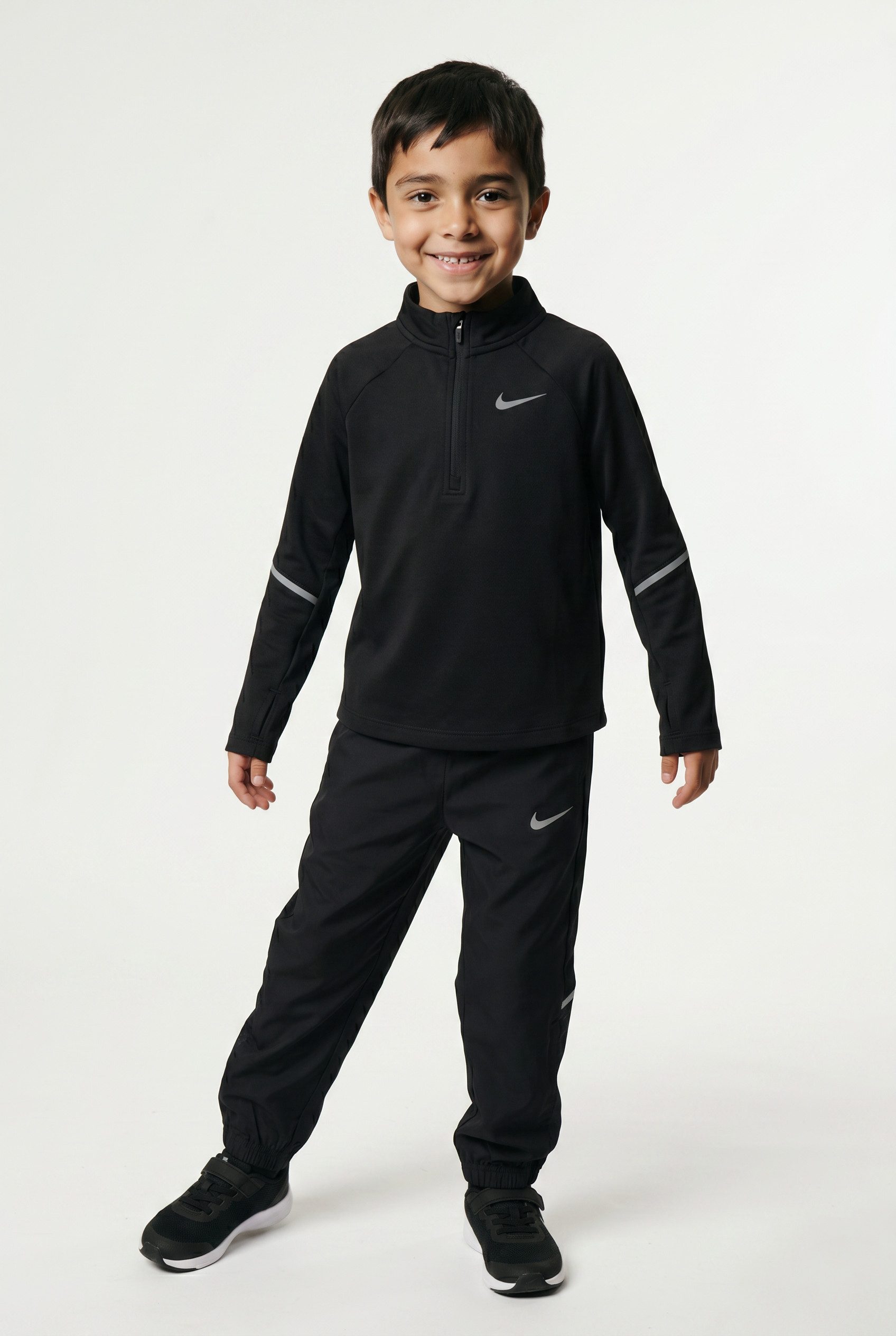 Nike Sportswear Trainingsanzug NKB K NK DF MILER HZ TOP PANT (2-tlg), zweiteiliger Anzug, für Kinder, leichtes Material, pflegeleicht
