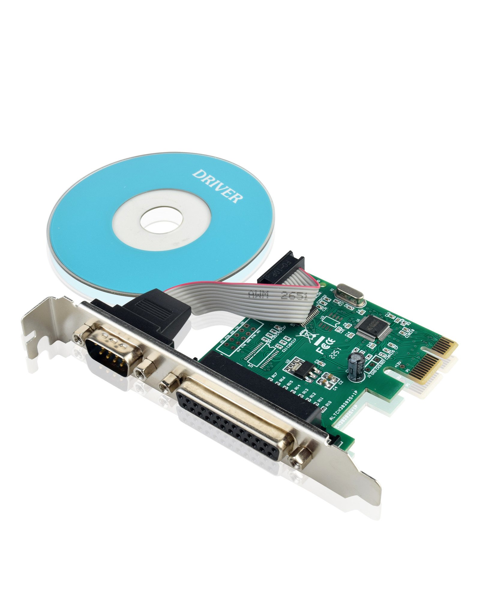 DB25 Parallel Port LPT Printer DB9 RS232 zu PCI-E Adapter Converter Computer-Adapter
