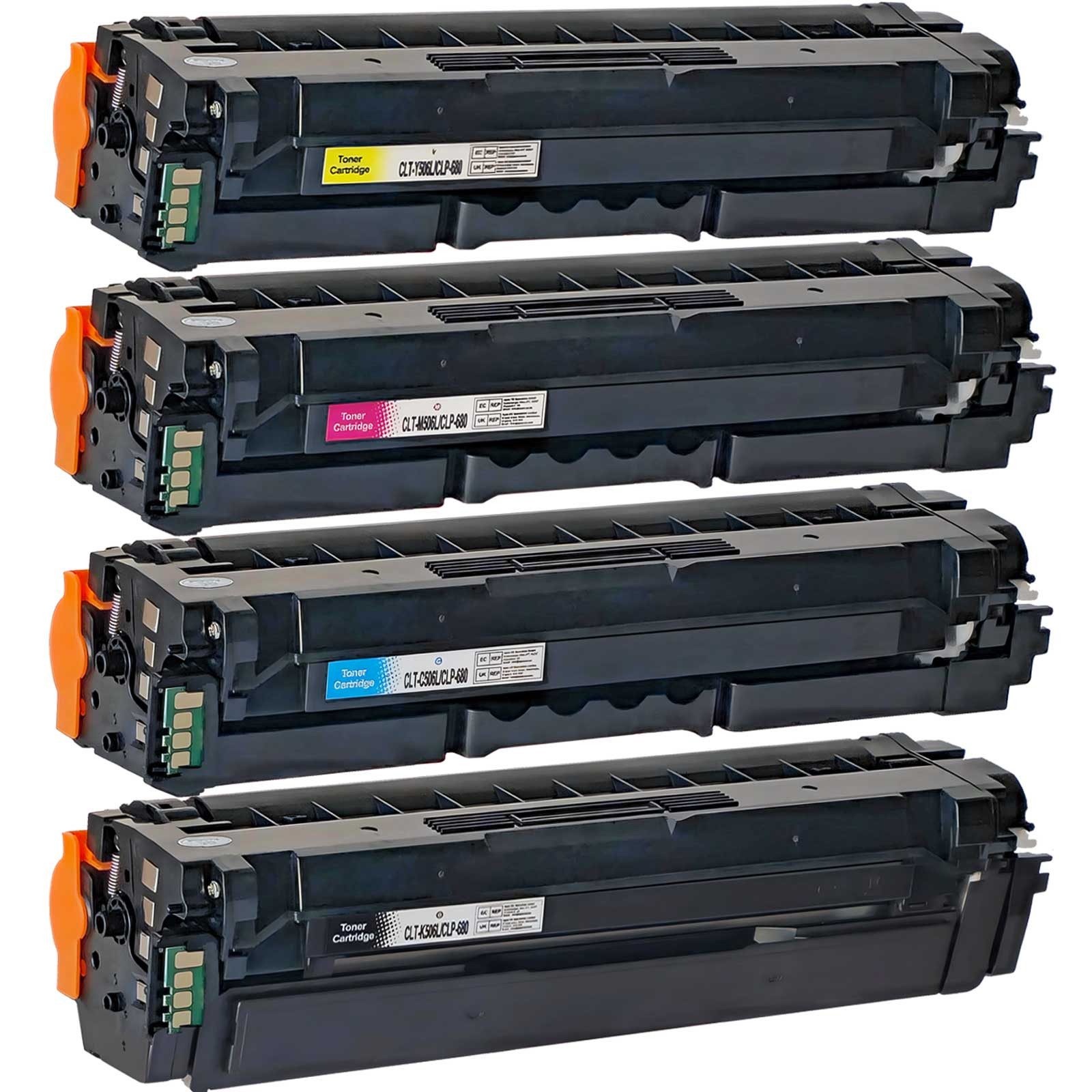 Tonerkartusche D&C Toner Set für Samsung CLX-6260FW Drucker 4 Farben CMYK Sparset, (Kompatibel für Samsung CLX-6260 FW CLT-P506C, Druckleistung bis ca. Seiten), Series