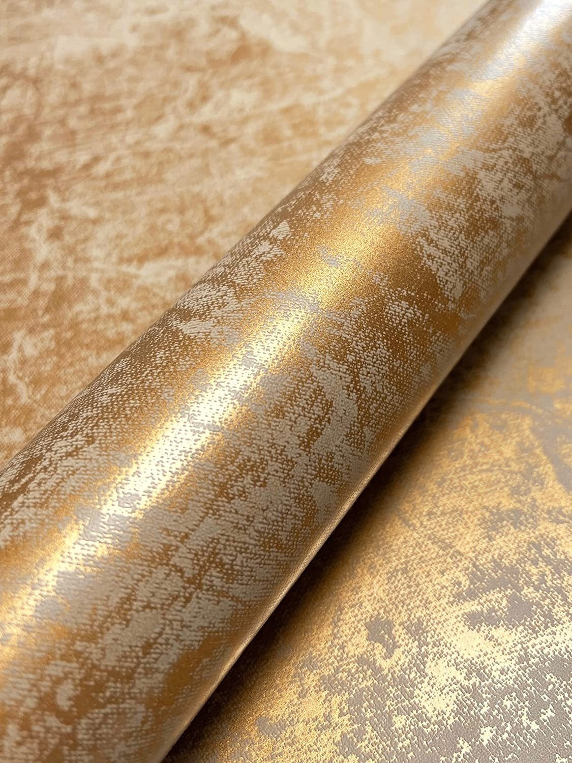 Newroom Vliestapete Oriel Tapete Metallic Glamour, Gold Tapete Glamour Glän günstig online kaufen