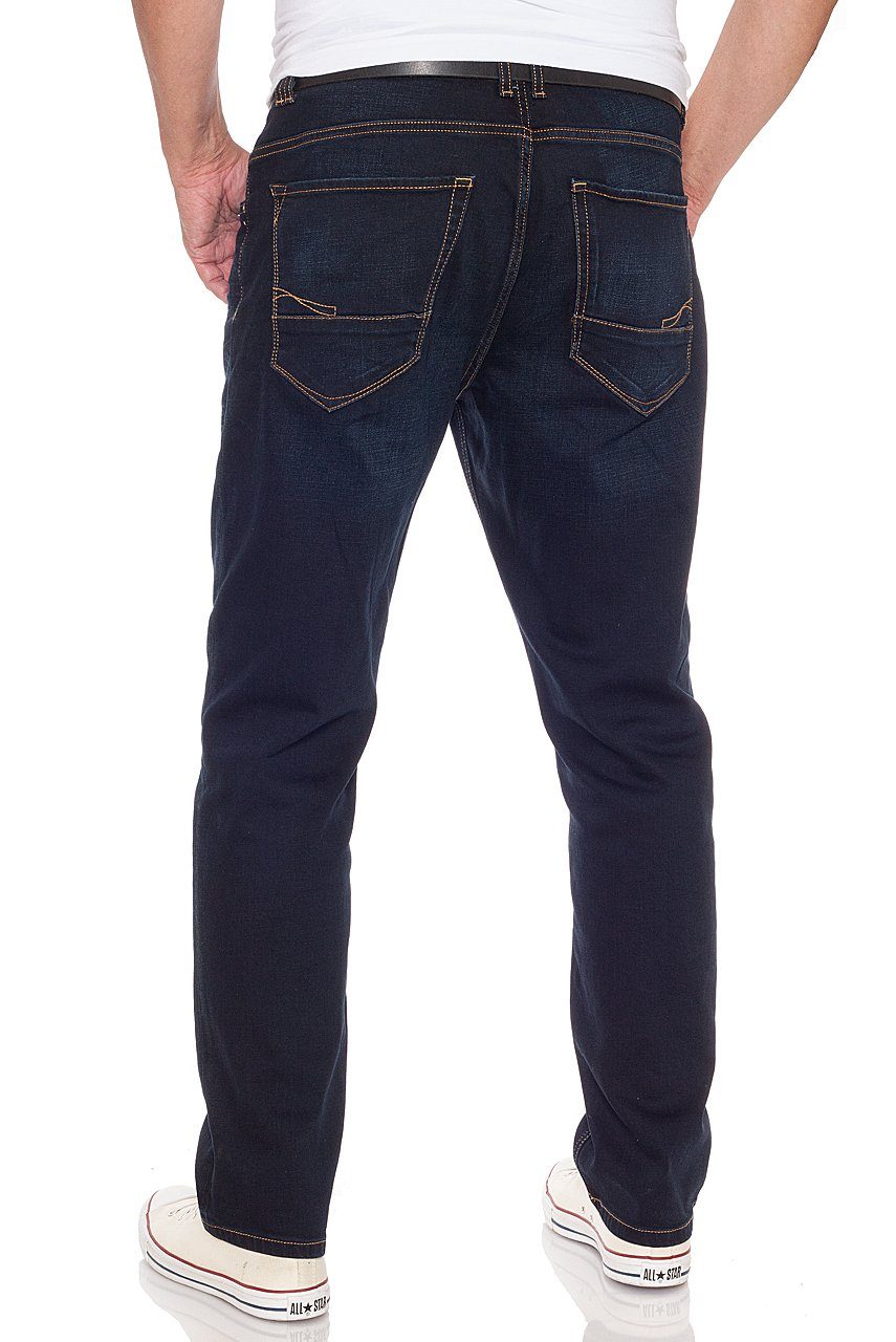 Blue Straight-Jeans Ricardo Jogg Blue Denim Regular M.O.D oder Caledon Miracle Fit Snowlake of