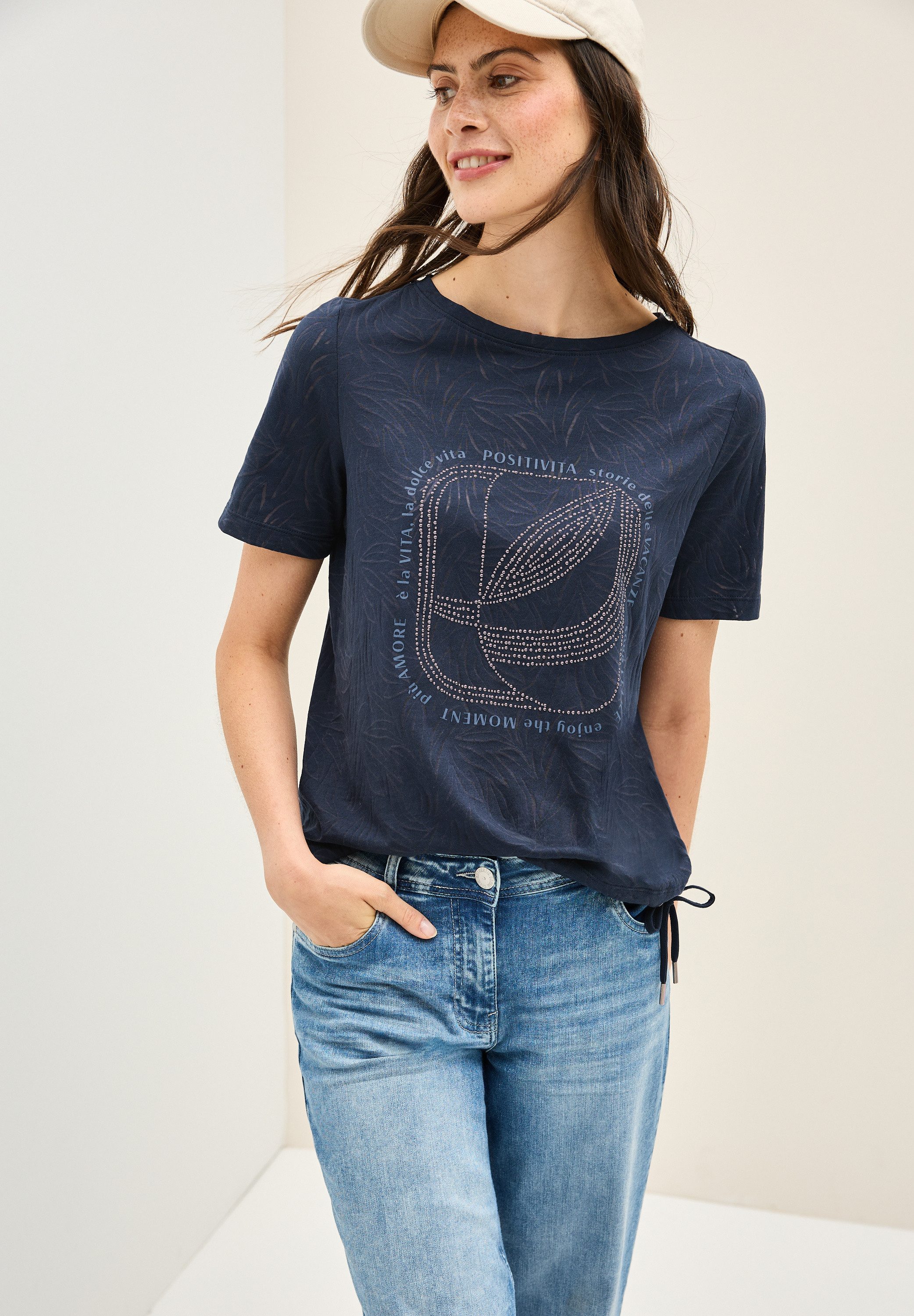CECIL T-Shirt mit Schmucksteinen günstig online kaufen
