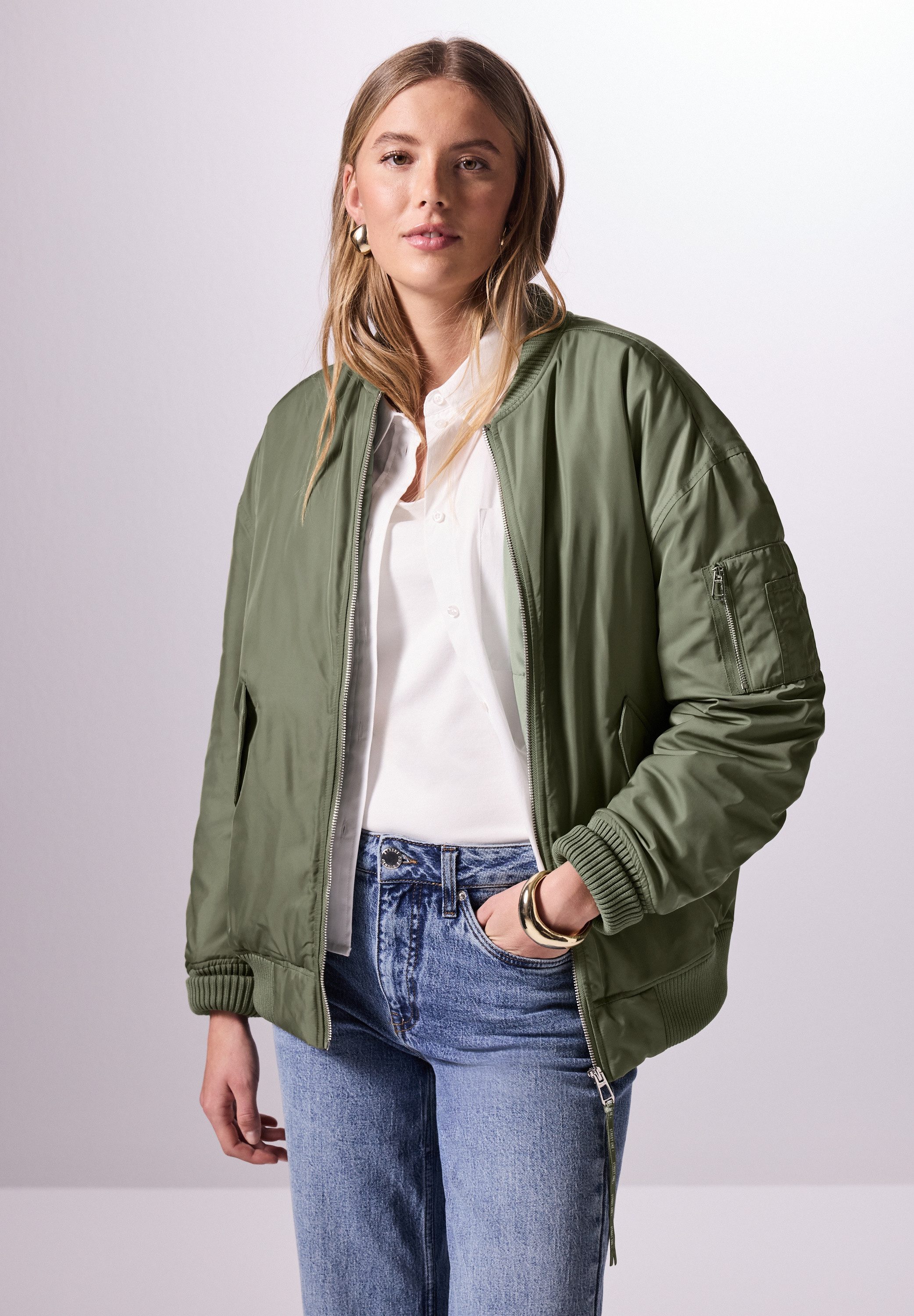 STREET ONE STUDIO Blouson mit Rundhalsausschnitt günstig online kaufen