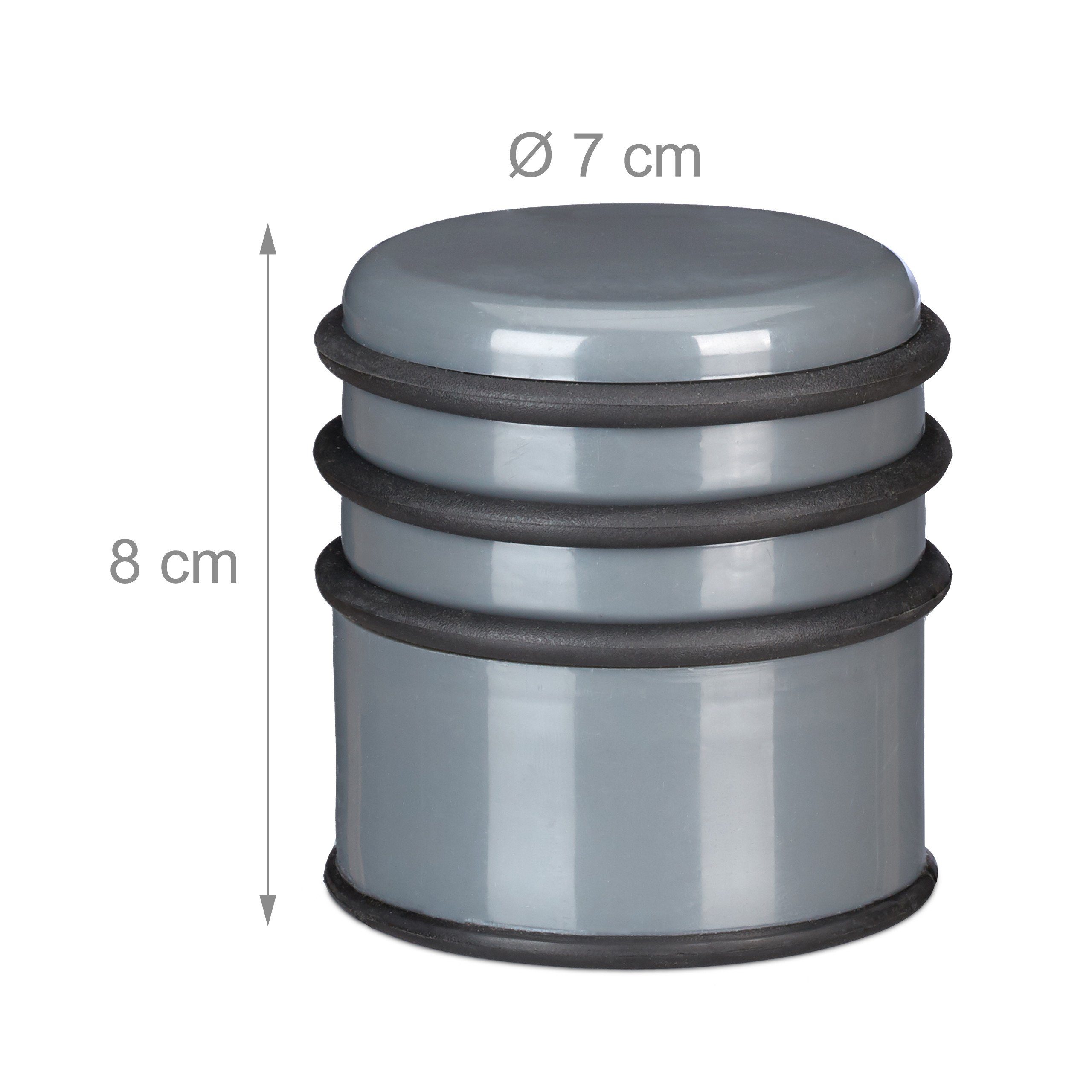 relaxdays Türstopper 4 x Türstopper dunkelgrau