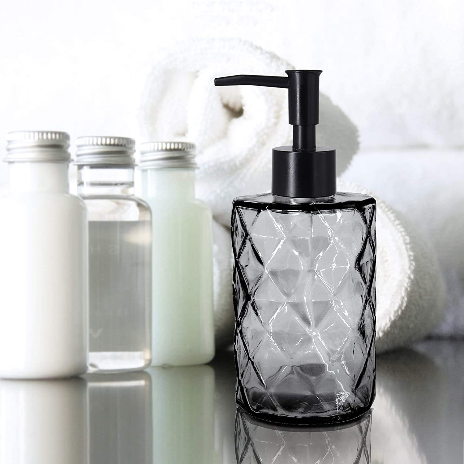 Badezimmer, klarem Glas zggzerg für 330ml aus Seifenspender, Pumpe Küche, Glas, (1-tlg) Seifenspender