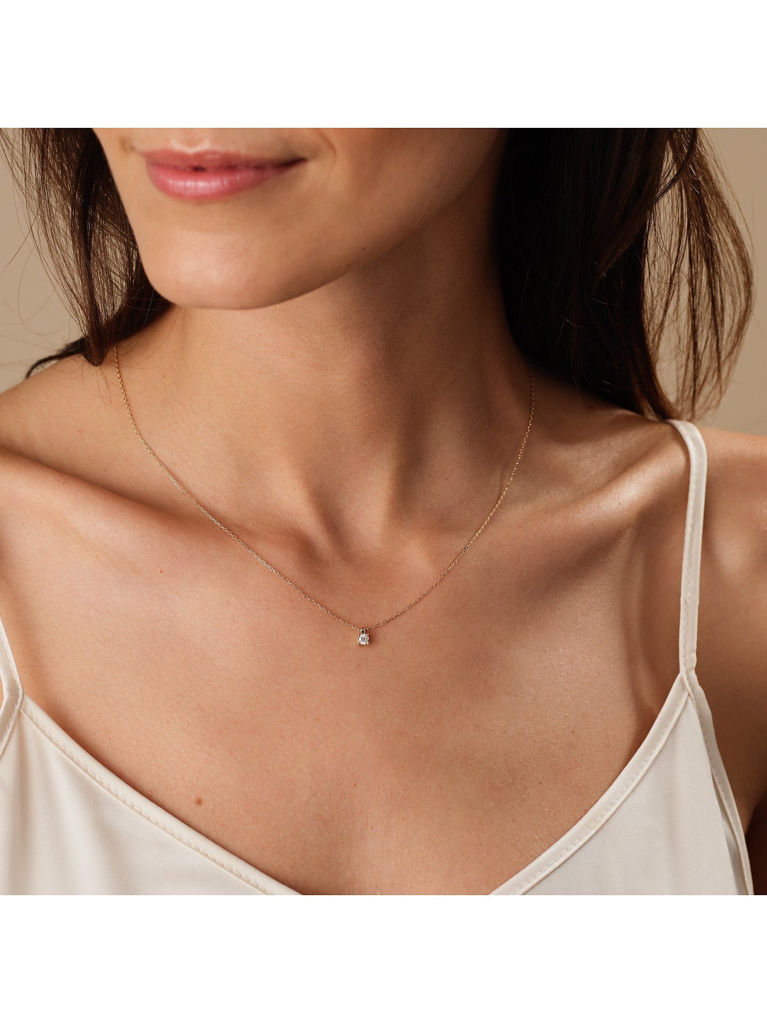 CHRIST Collier CHRIST Damen-Kette 585er Gelbgold 1 Diamant günstig online kaufen