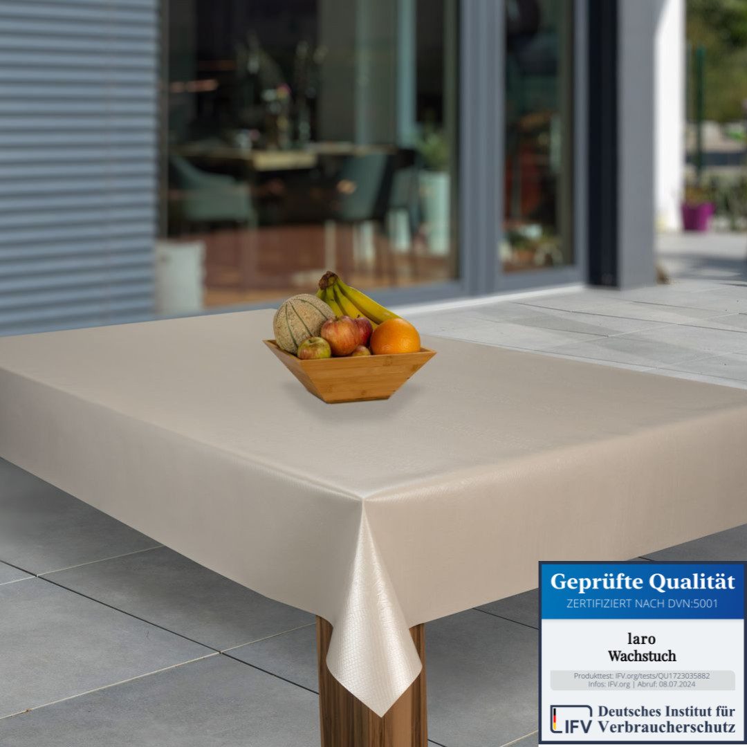 laro Tischdecke Wachstuch-Tischdecken Weihnachten Lederoptik Beige Hell rec günstig online kaufen