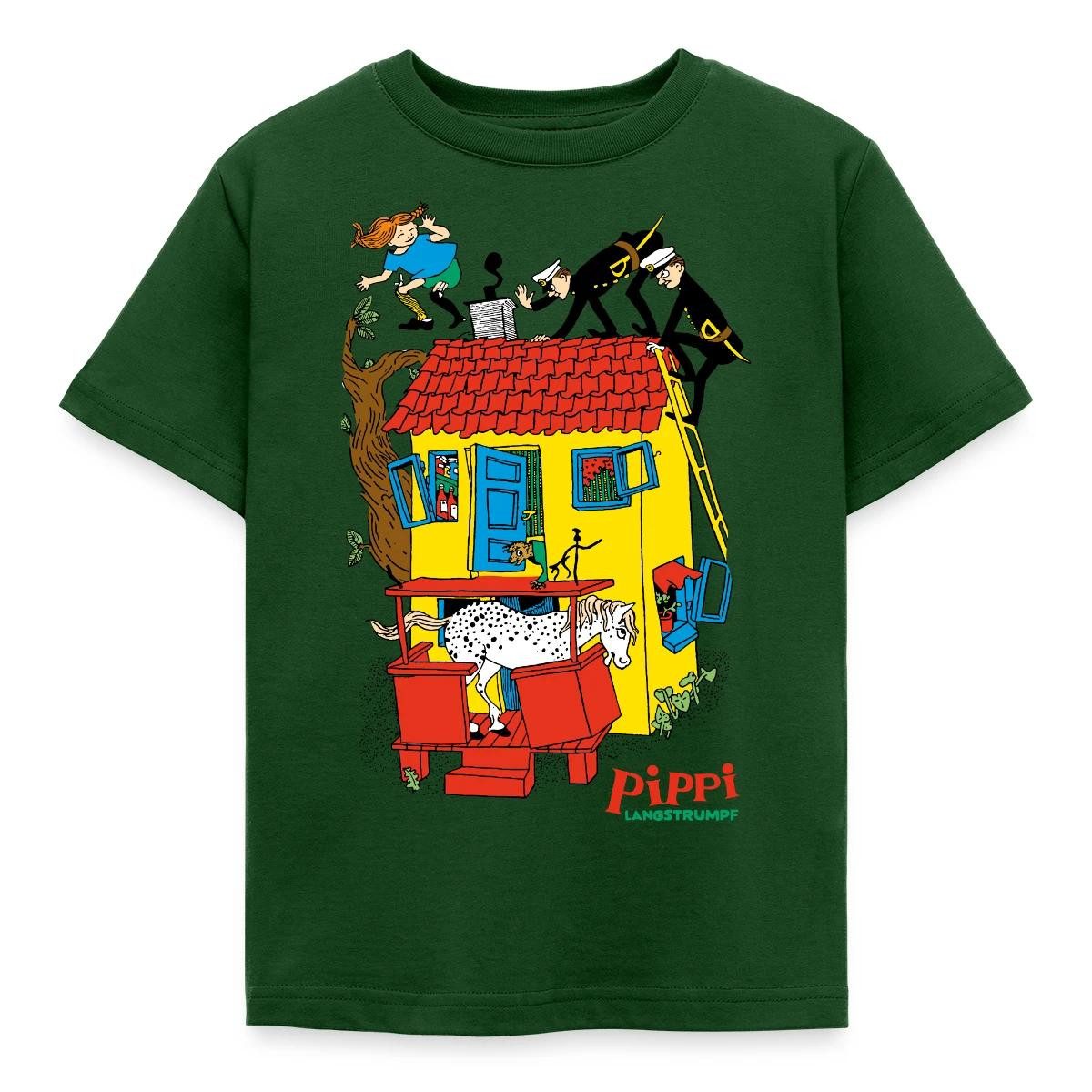 Spreadshirt T-Shirt Pippi Langstrumpf Villa Kunterbunt Kinder T-Shirt (1-tlg) Fällt klein aus. Wir empfehlen, eine Größe größer zu bestellen.