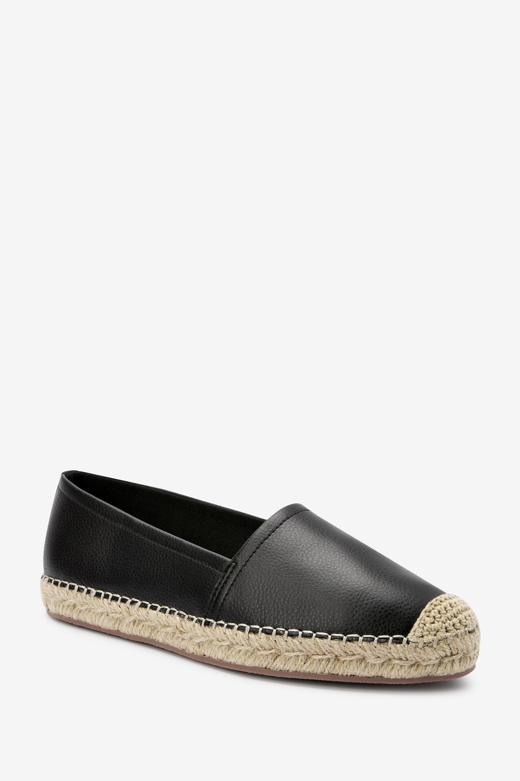 Black Espadrille Comfort® Next Forever Espadrilles Flache (1-tlg)