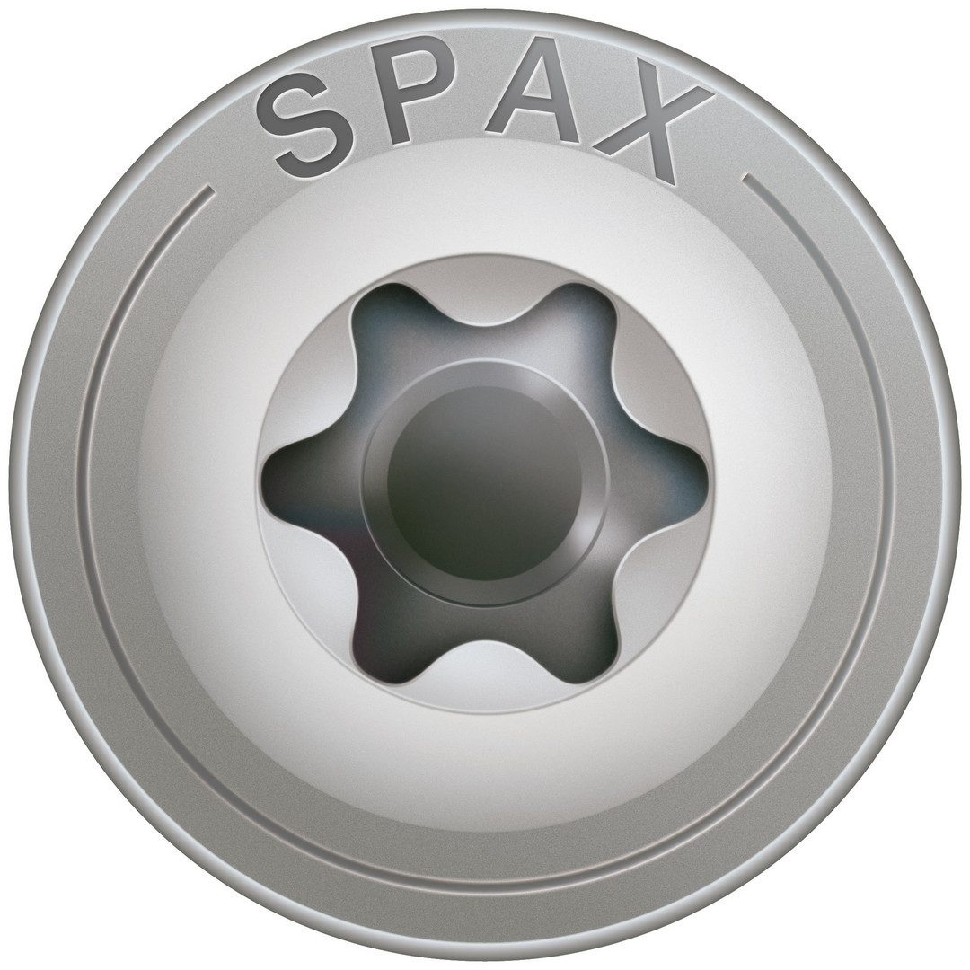SPAX Holzbauschraube Tellerkopfschraube, Tellerkopf, Edelstahl A2, TORX TX 40, (50 St)