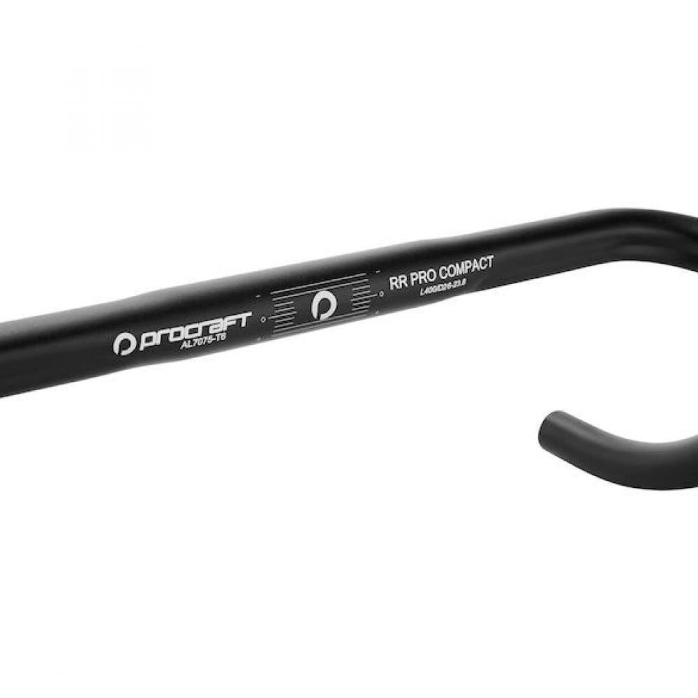 Procraft Fahrradlenker Procraft Lenker Road Pro Compact 26,0 mm/440 mm Schwarz - Ergonomische