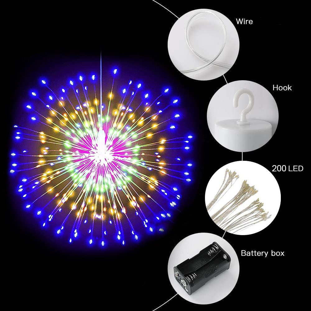 LMaxhome LED-Lichterkette Feuerwerk Weihnachtsbeleuchtung mit Fernbedienung günstig online kaufen