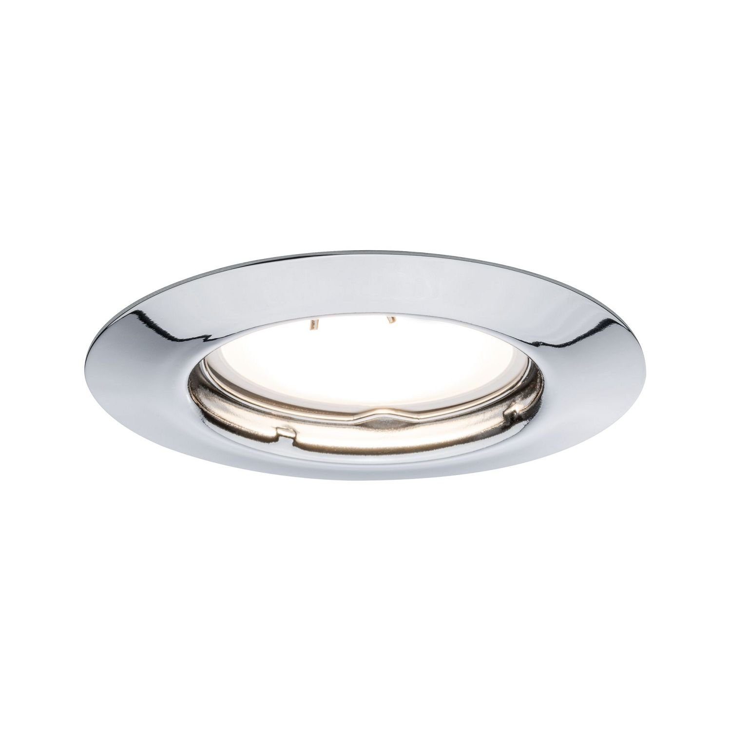 Paulmann Einbauleuchte Paulmann Einbauleuchten Set rund starr LED 3x4,5W 230V Chrom/Metall, Paulmann Einbauleuchten Set rund starr LED 3x4,5W 230V Chrom/Metall