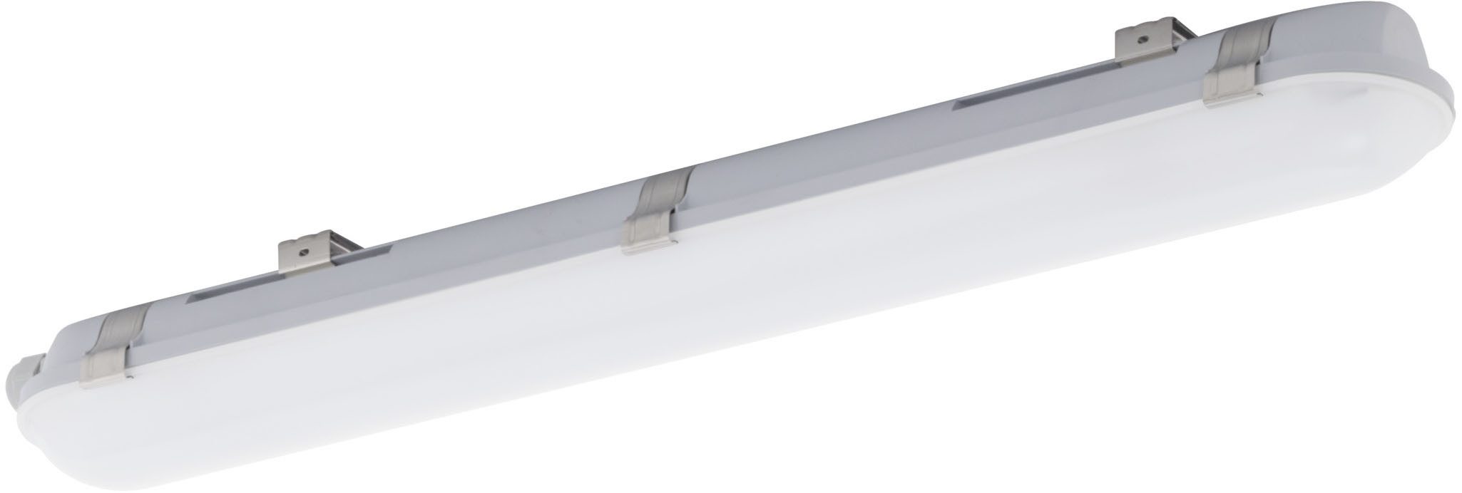 EGLO LED Arbeitsleuchte Wandlampe Deckenlampe Studio IP65, Schutzklasse IP65, 2700 Lumen, 65cm, LED fest integriert, Neutralweiß, staub- strahlwassergeschützt, Wannenleuchte, Feuchtraumleuchte, LED