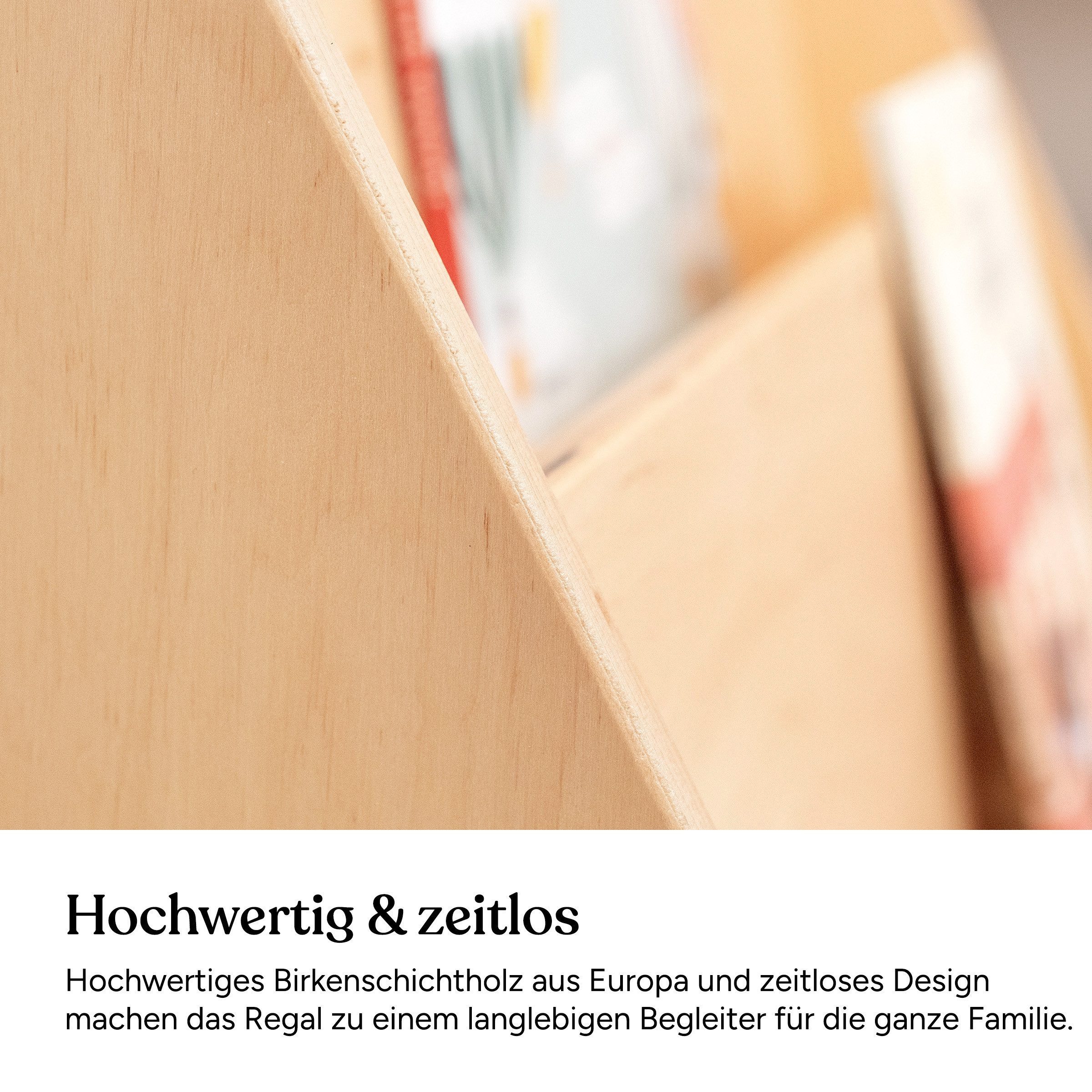 Ehrenkind Bücherregal Kinder Bücherregal mit Kippschutz, Bücherregal Kinderzimmer, Montessori Kinder-Bücherregal 60 cm – Bild 5 von 5