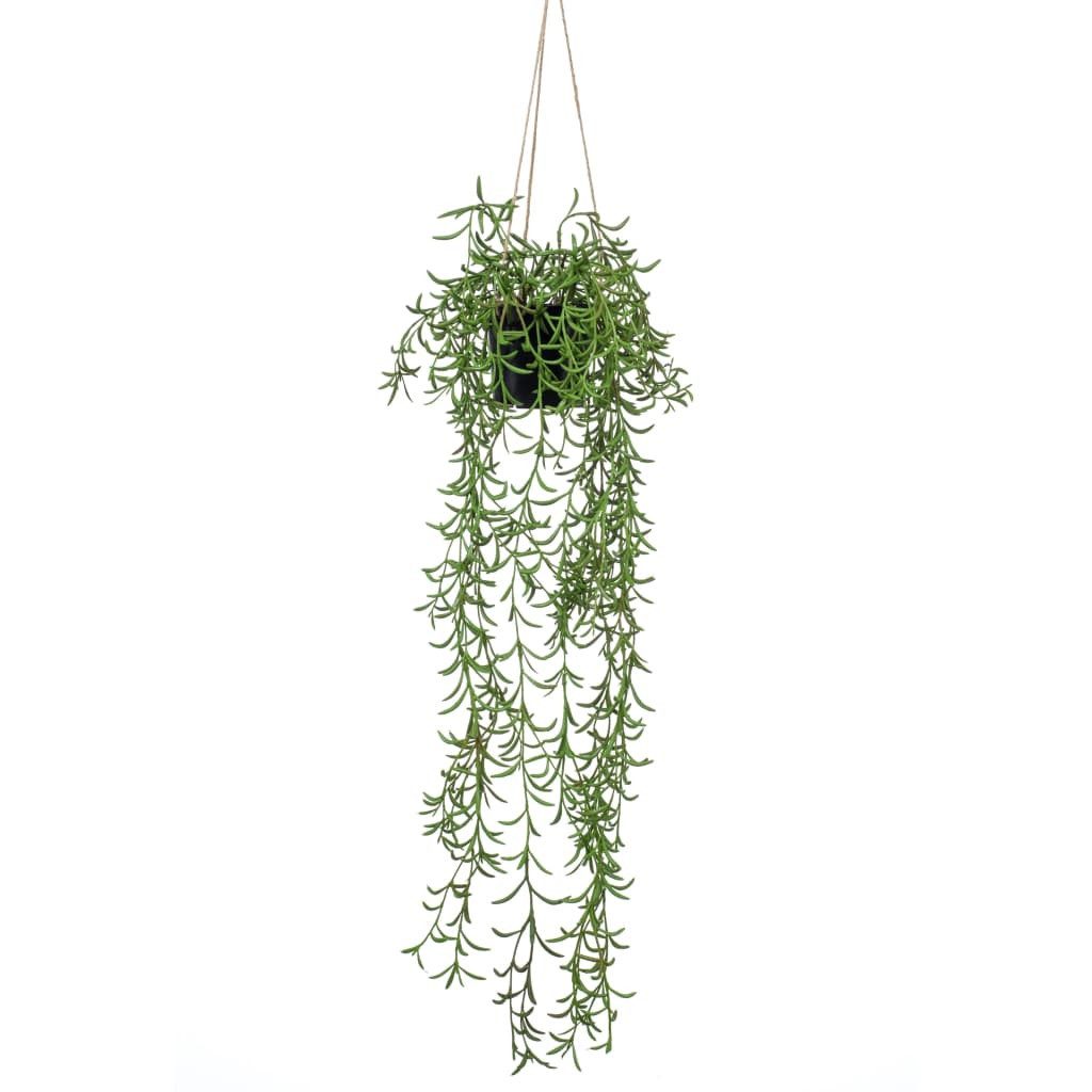 Künstliche Zimmerpflanze Kunstpflanze Senecio Hängend im Topf 70 cm