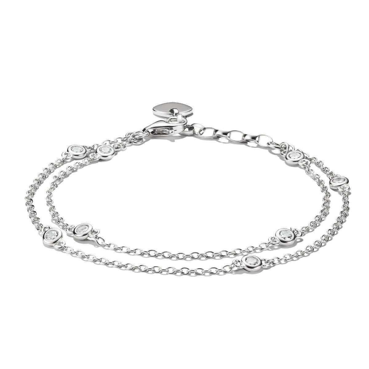 THOMAS SABO Armband Thomas Sabo Armband Damen Doppelreihig Zirkonia Silber A2216-051-14