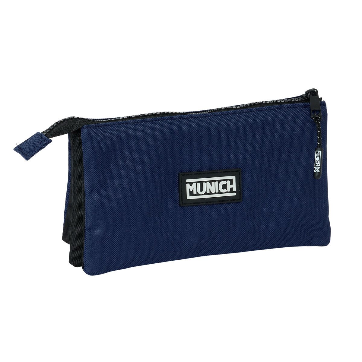 Munich Federtasche Dreifaches Mehrzweck-Etui Munich Basic Marineblau 22x12x3 cm
